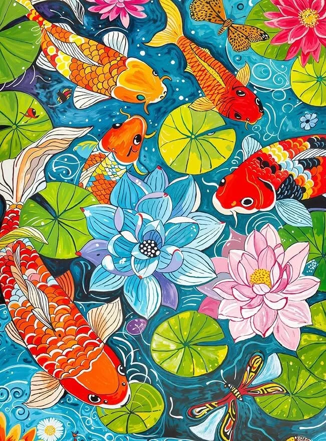 Dragonfly Dreams: Koi & Lilies Adventure - 1000 Piece Jigsaw Puzzle