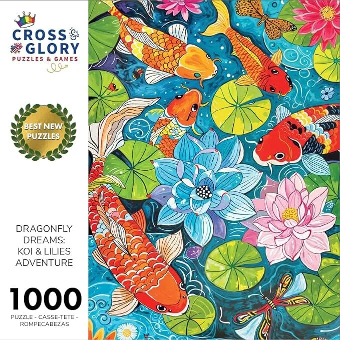 Dragonfly Dreams: Koi & Lilies Adventure - 1000 Piece Jigsaw Puzzle