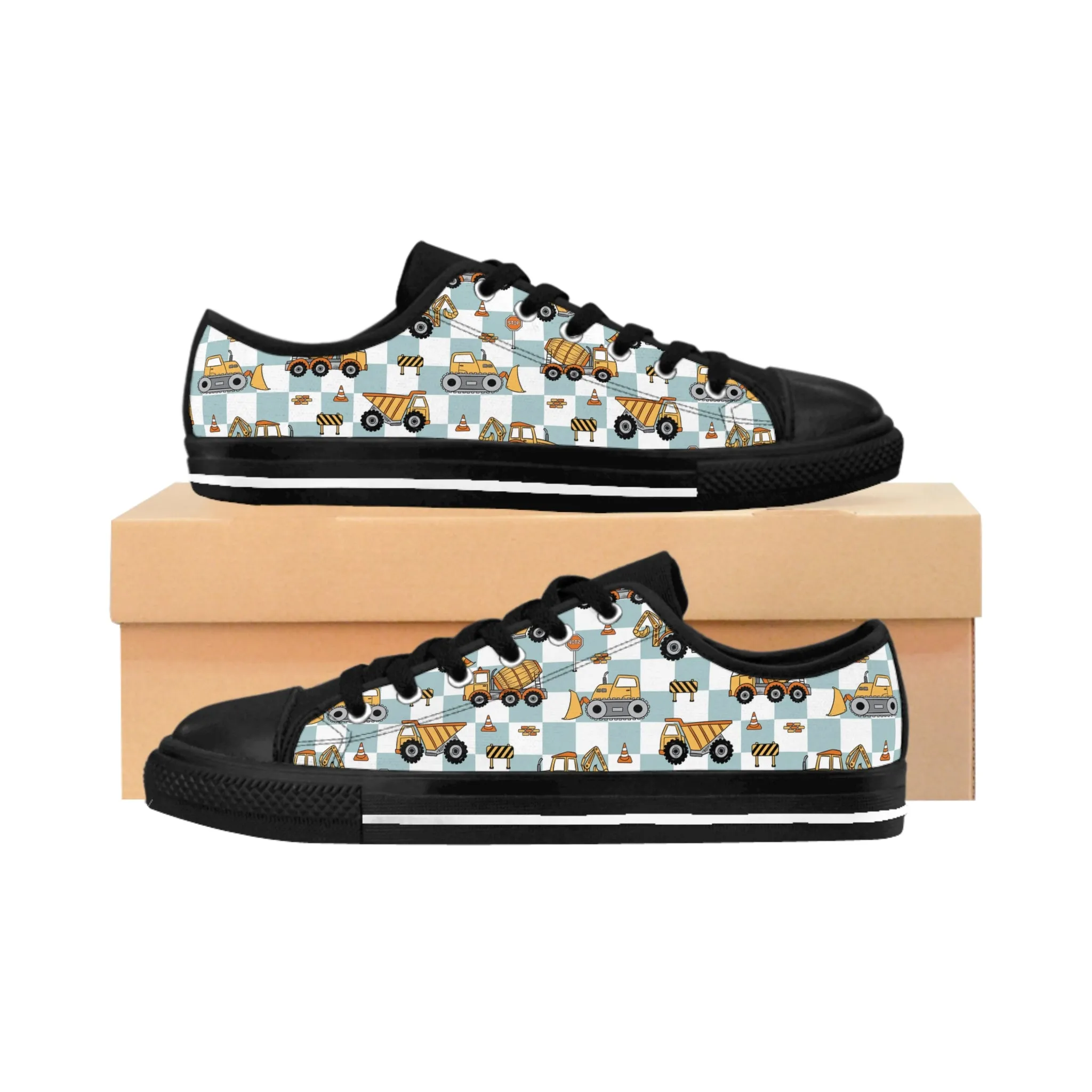 Dumpster Truck and Construction Women's Sneakers