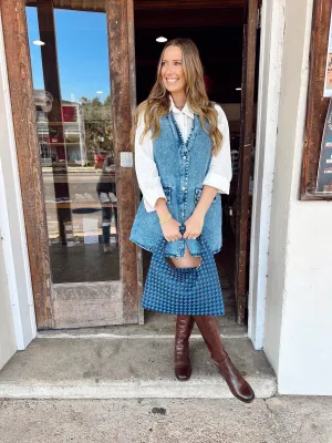 East Coast Washed Denim Long Vest