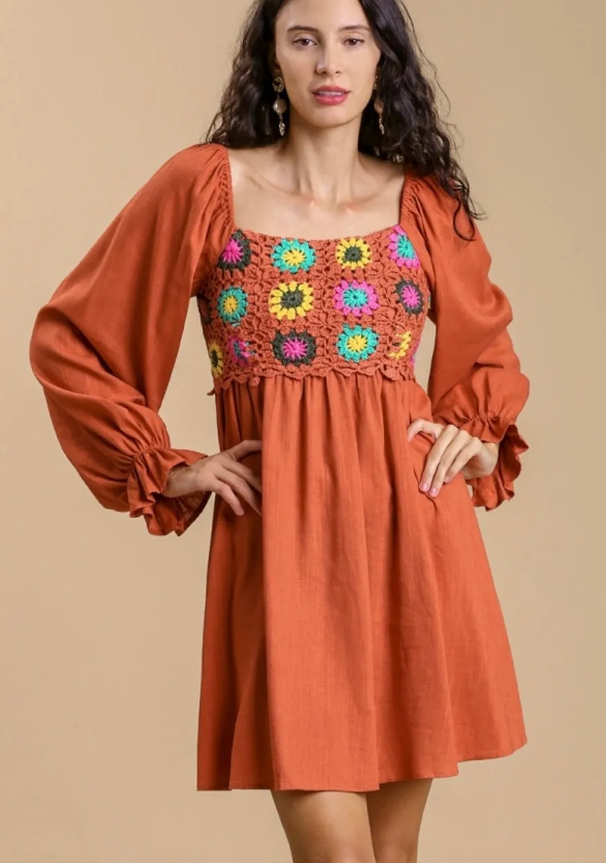 Ellie Crochet Dress