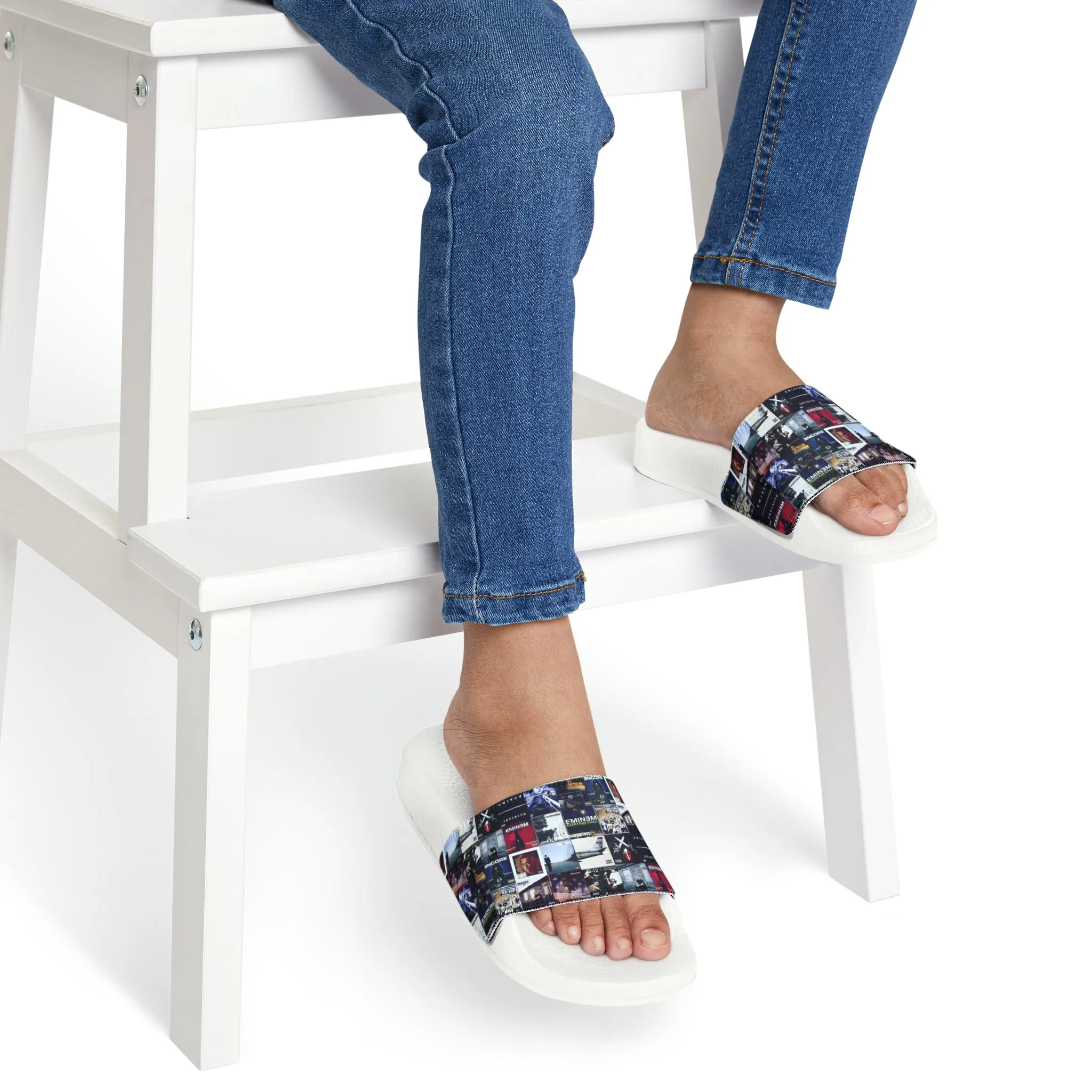 Eminem Album Art Cover Collage Youth Slide Sandals
