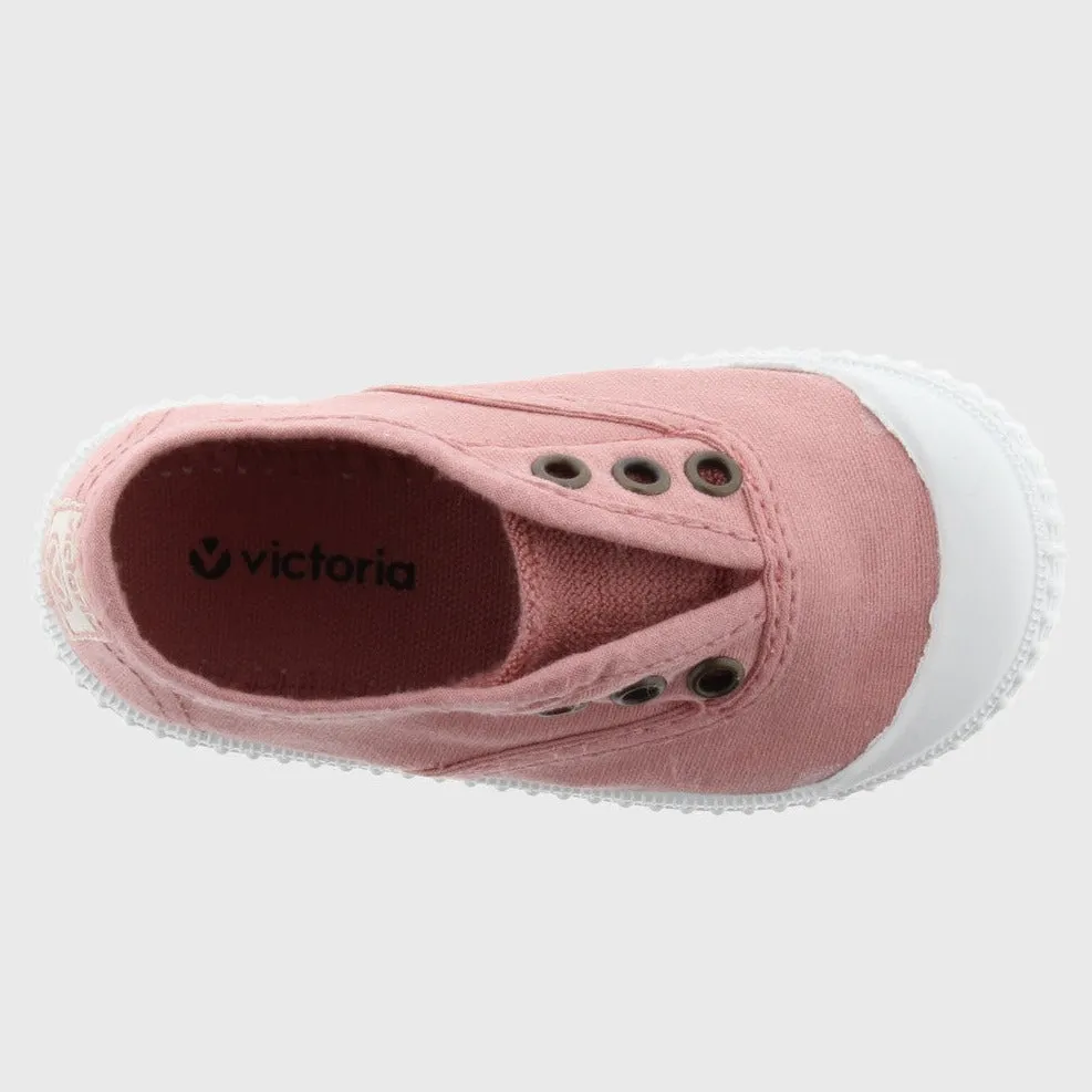 English Washed Canvas No Laces: Nude