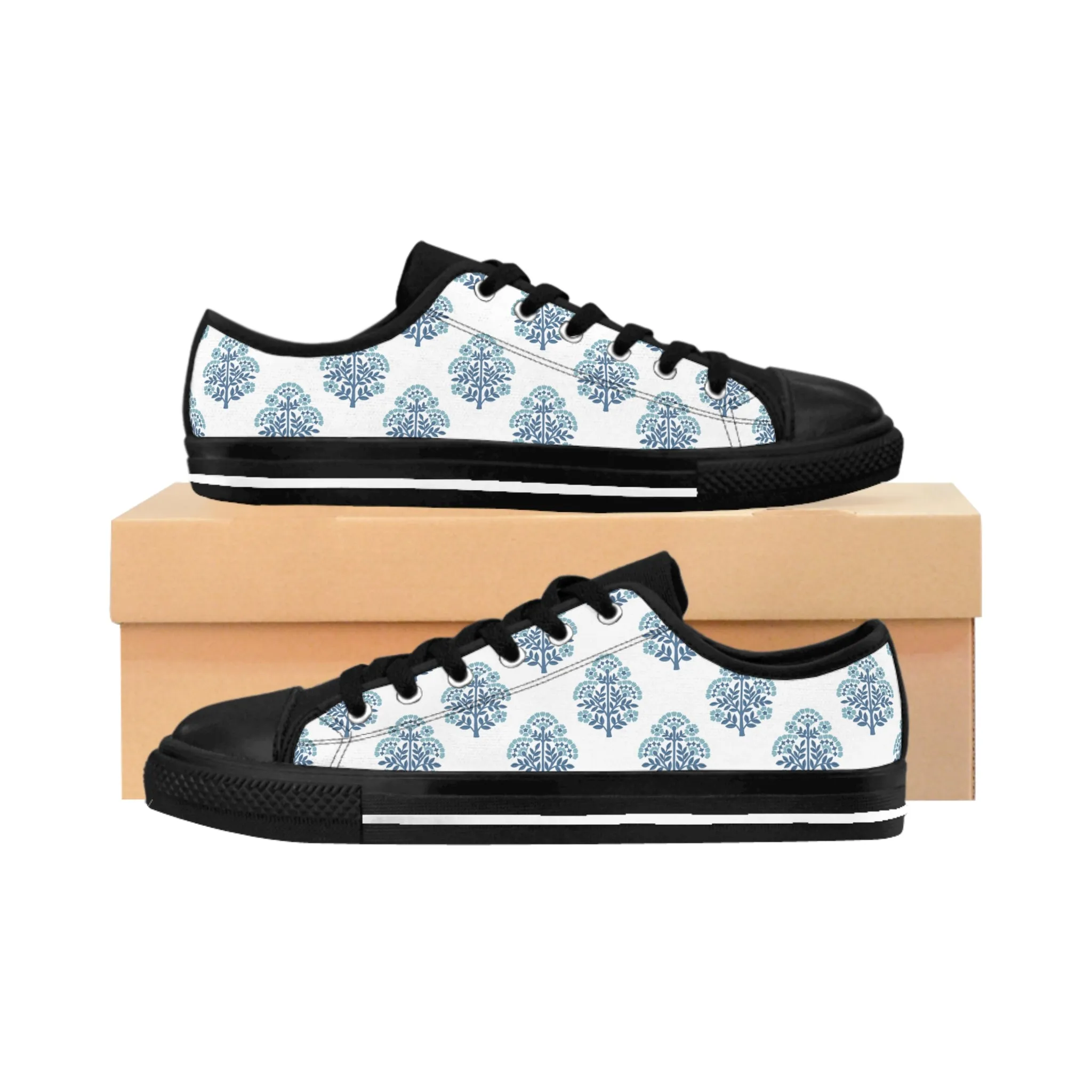 Flower Damask Women's Sneakers