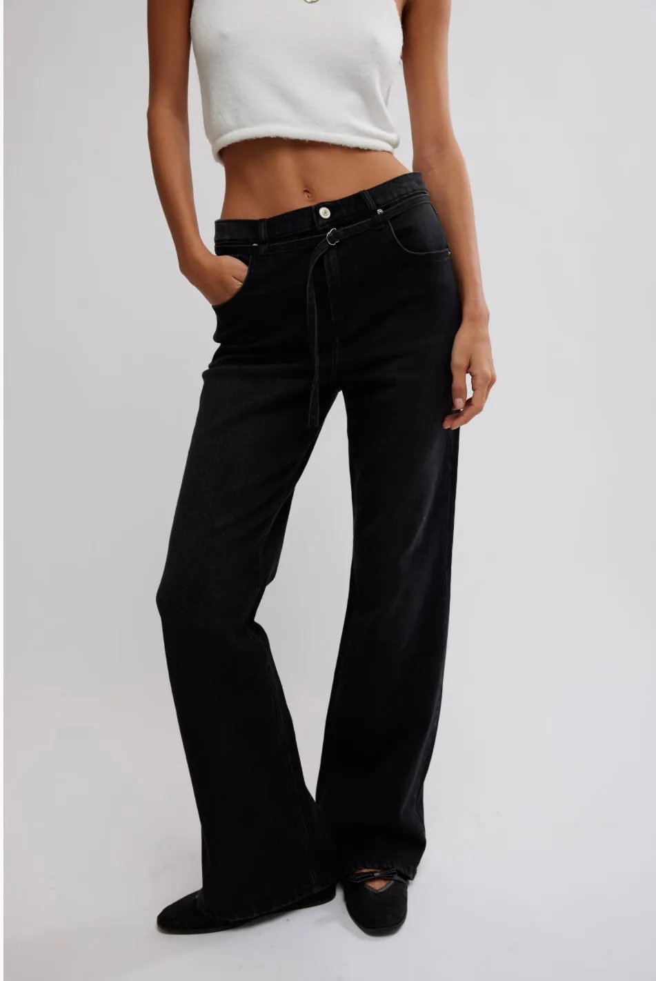 Free people Sabine Slim A Line Jean in Smokeshow