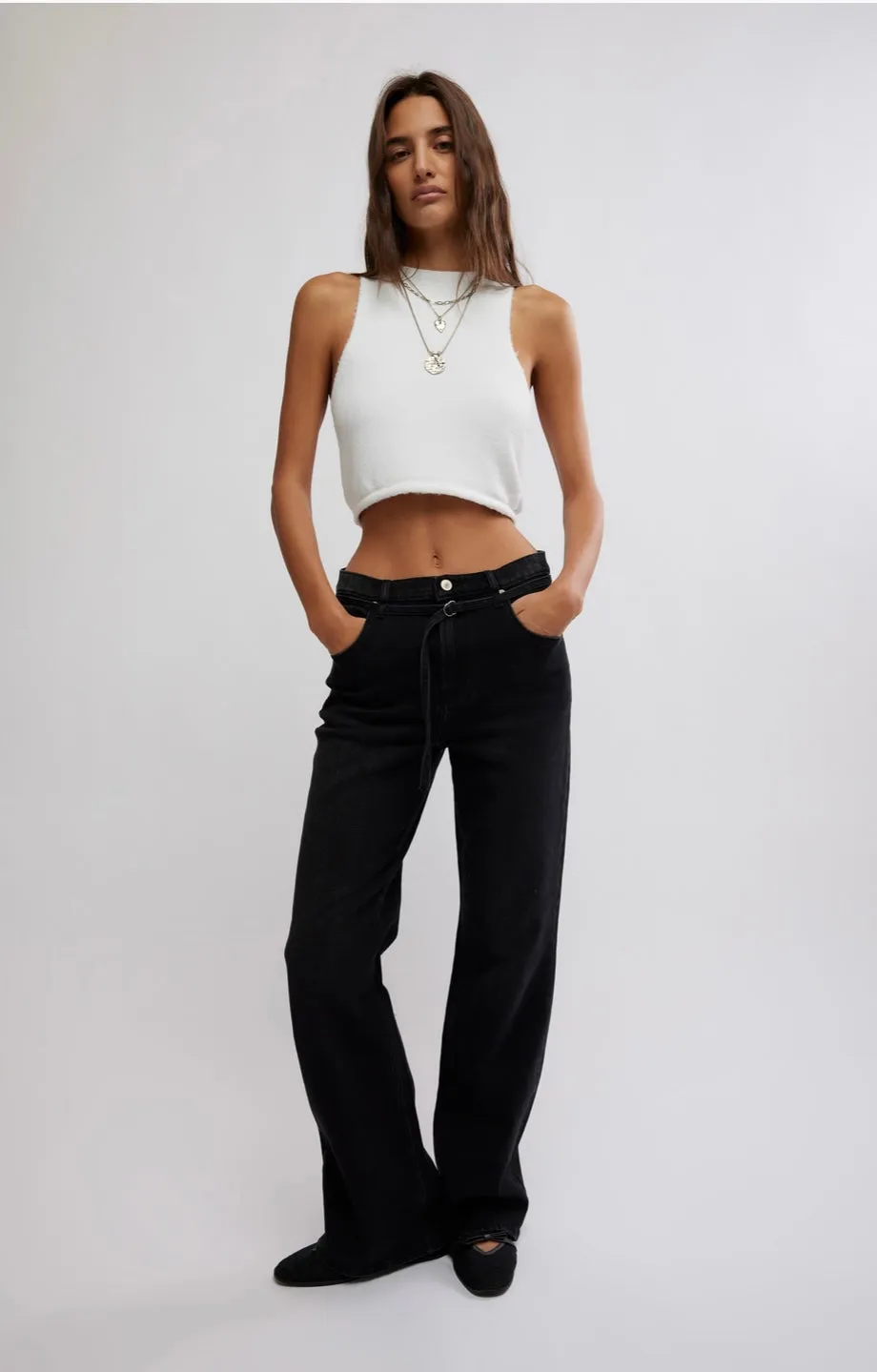Free people Sabine Slim A Line Jean in Smokeshow