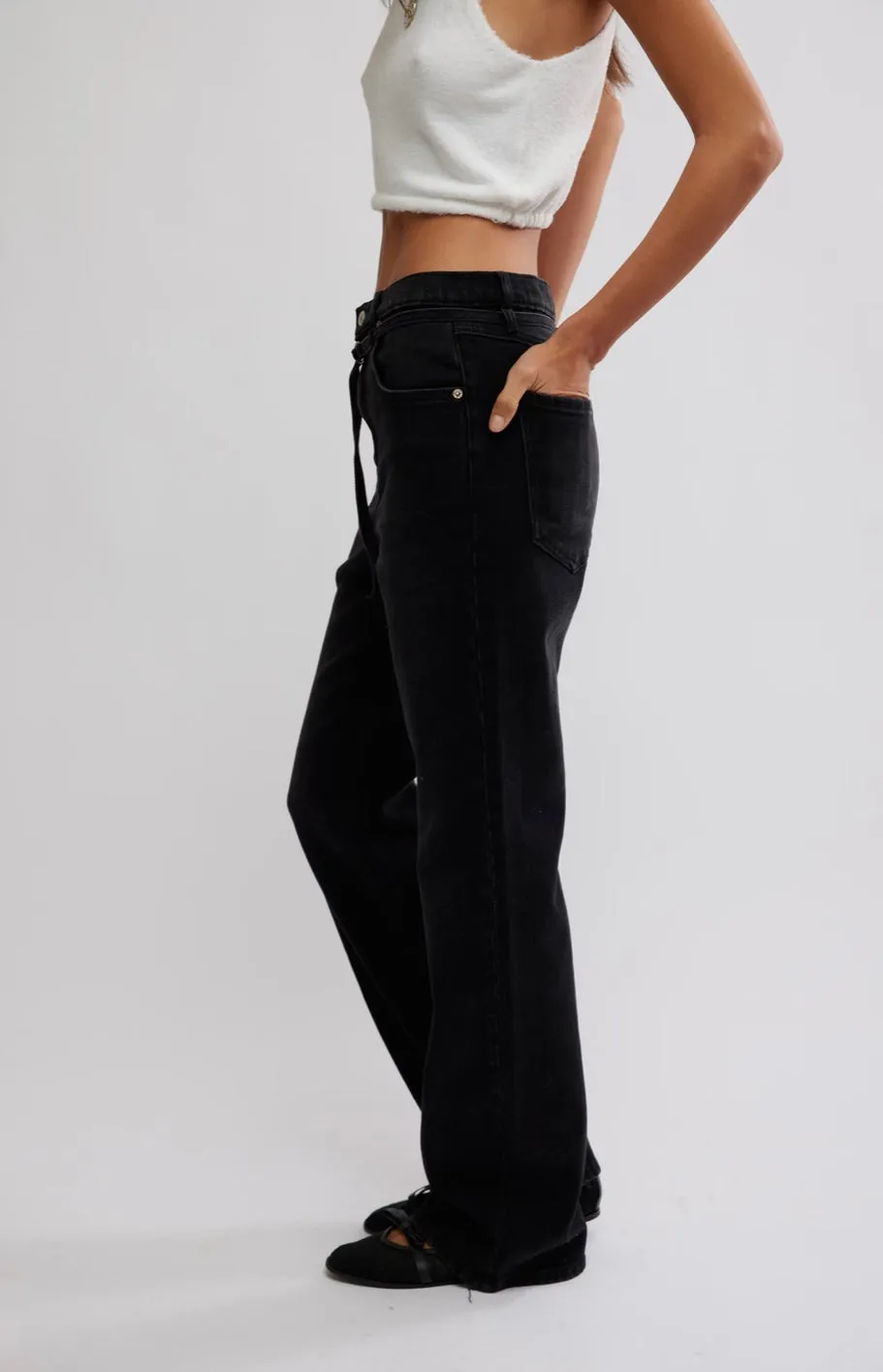 Free people Sabine Slim A Line Jean in Smokeshow