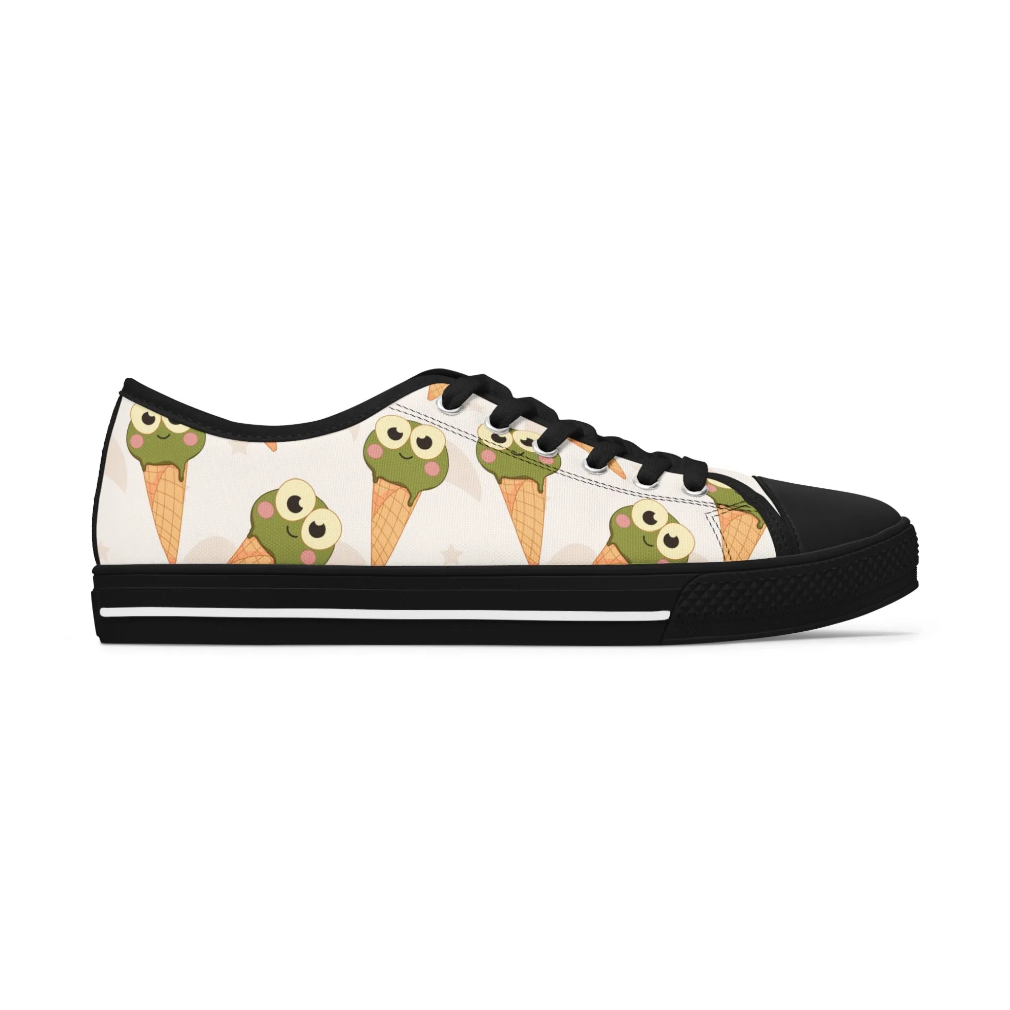 Frog Ice Cream Women's Low Top Sneakers