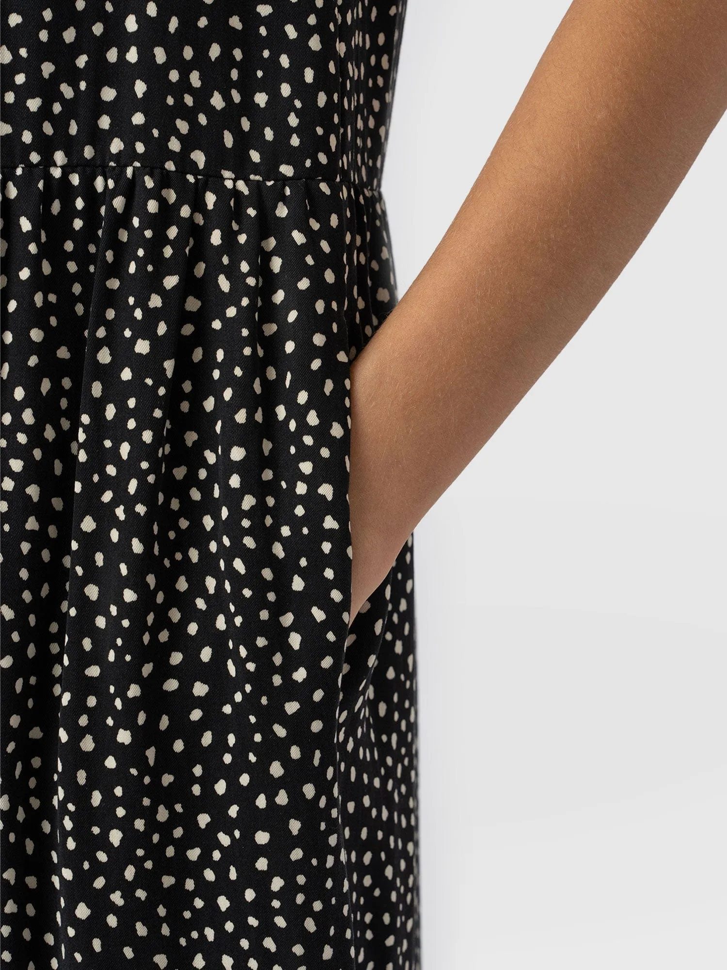 Greenwich Dress - Black Spot Tencel