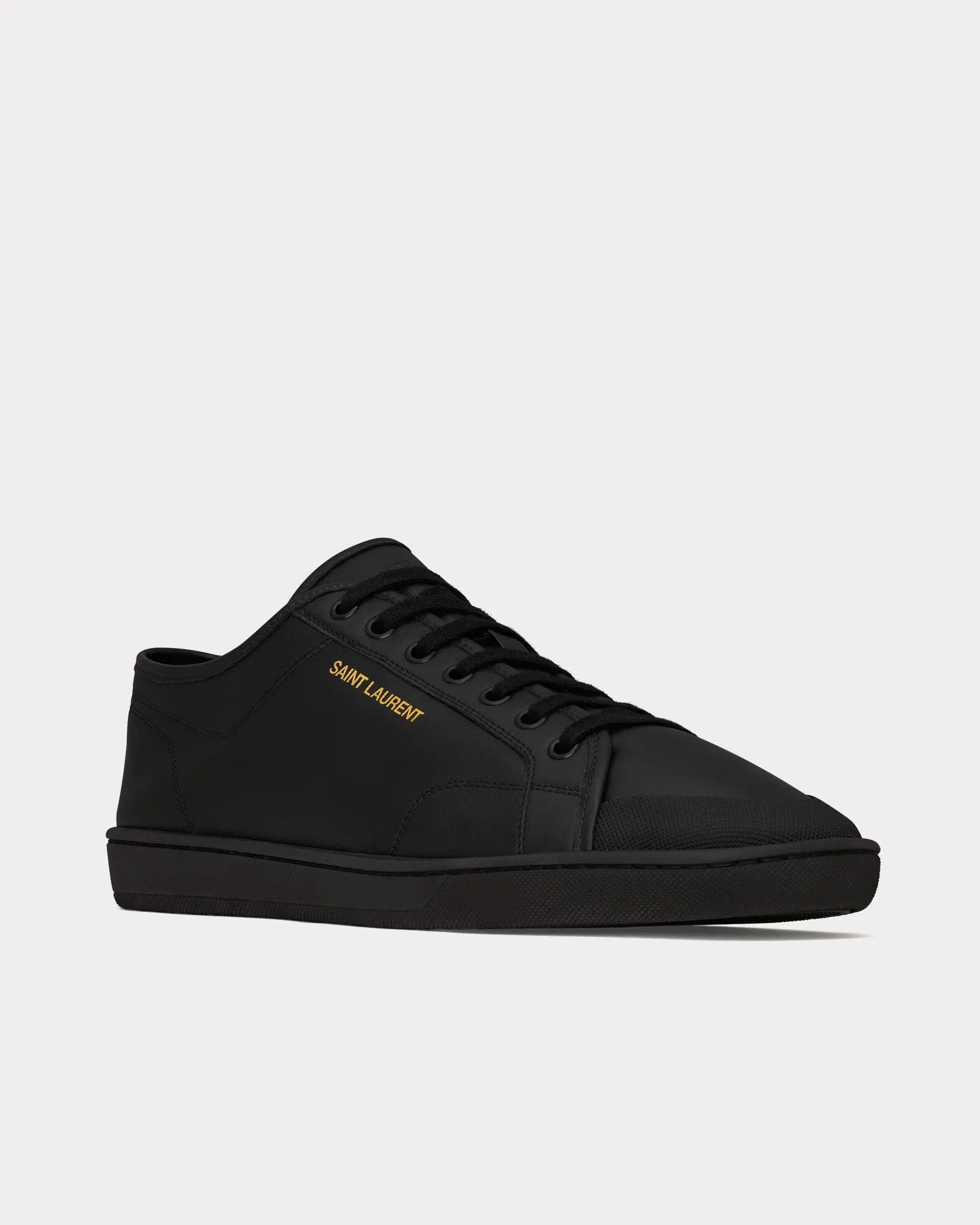 Gym Smooth Leather Black Low Top Sneakers