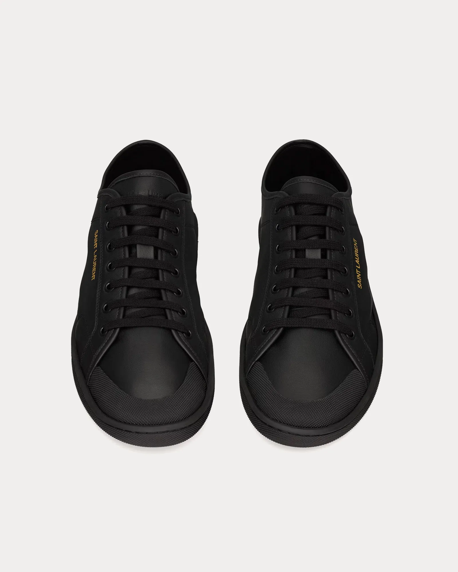 Gym Smooth Leather Black Low Top Sneakers