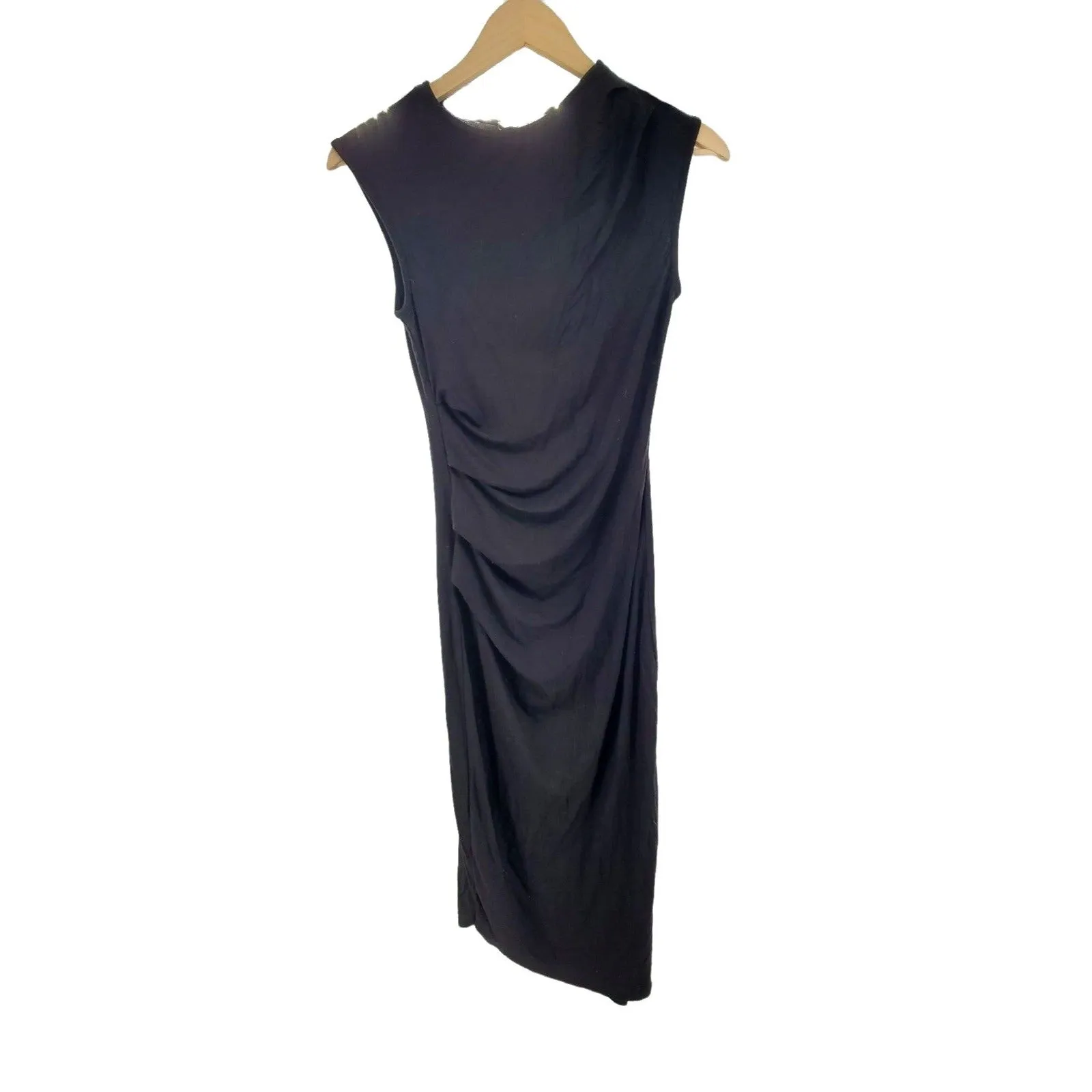 HAUTE MONDE Dress Ruched side Little black Sleeveless Bodycon