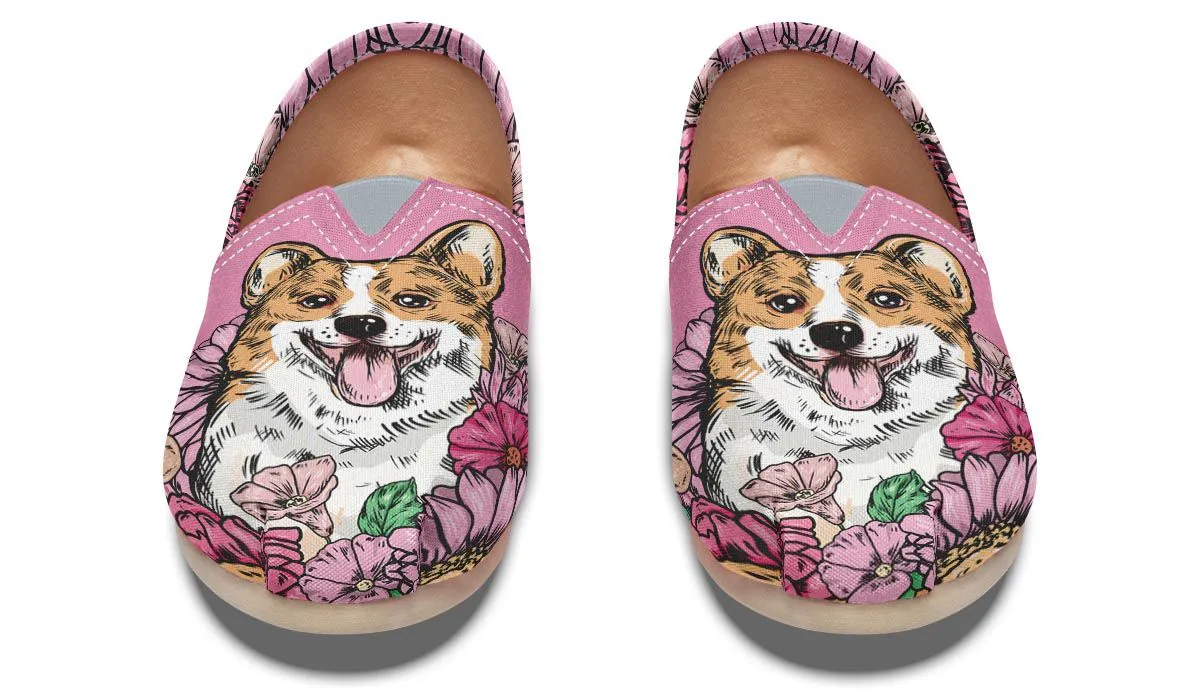 Illustrated Corgi Casual Shoes