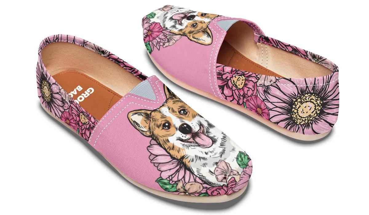 Illustrated Corgi Casual Shoes
