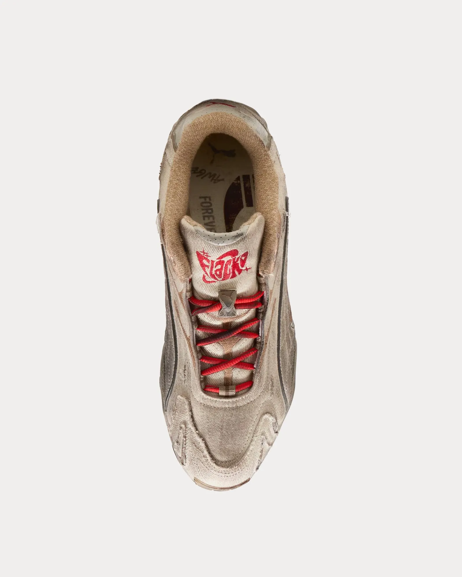 Inhale Distressed Canvas Alpine Snow / Puma Silver / Sand Dune Low Top Sneakers