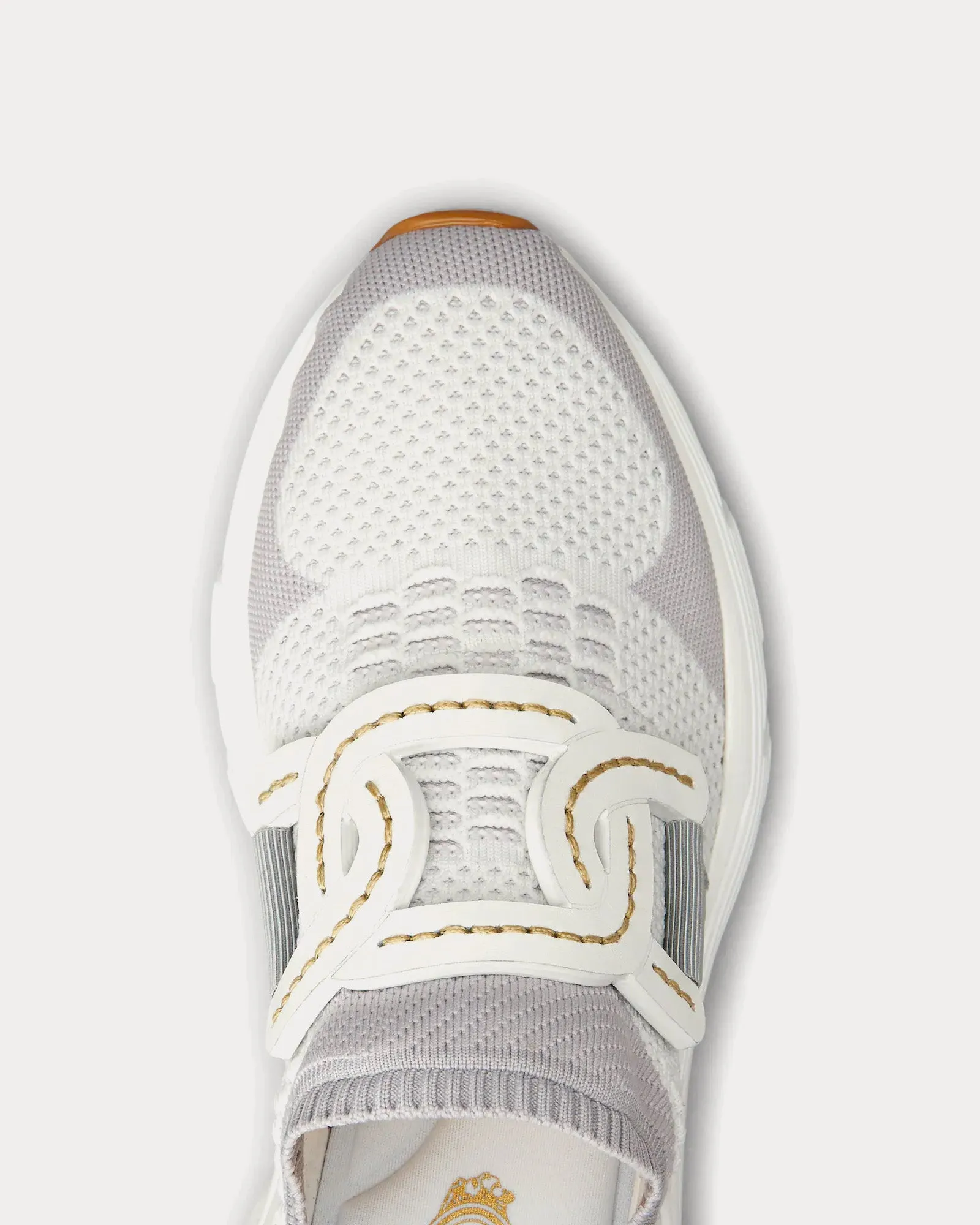 Kate Technical Fabric Grey / Brown Slip On Sneakers