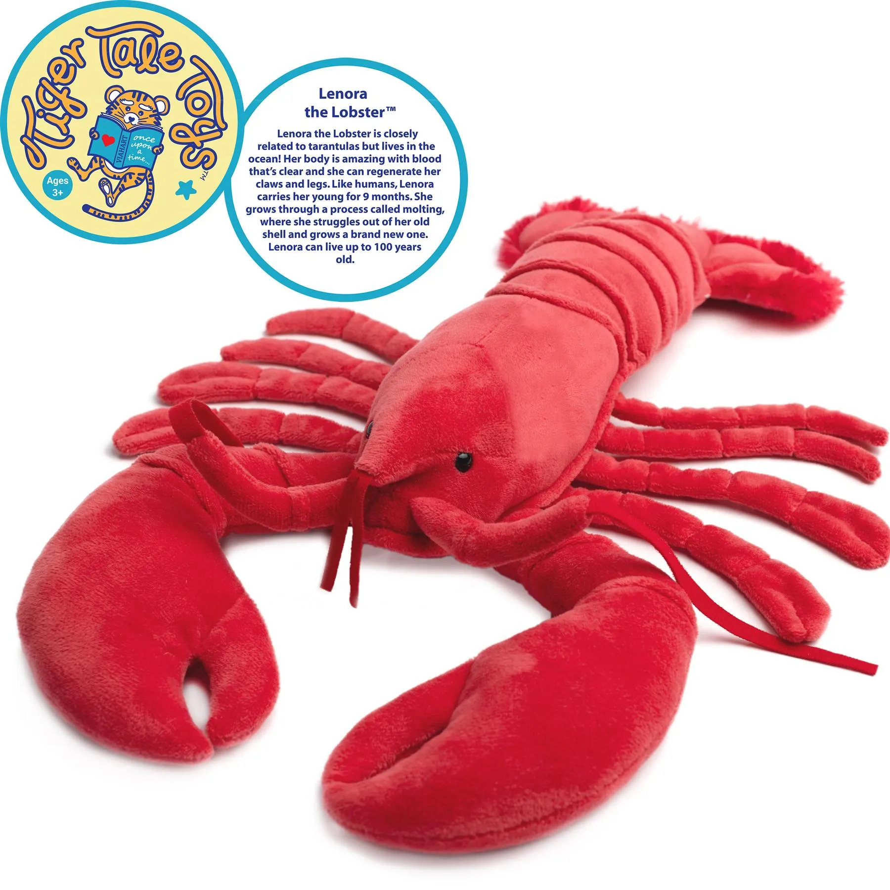 Lenora The Lobster | 13 Inch Stuffed Animal Plush | By TigerHart Toys