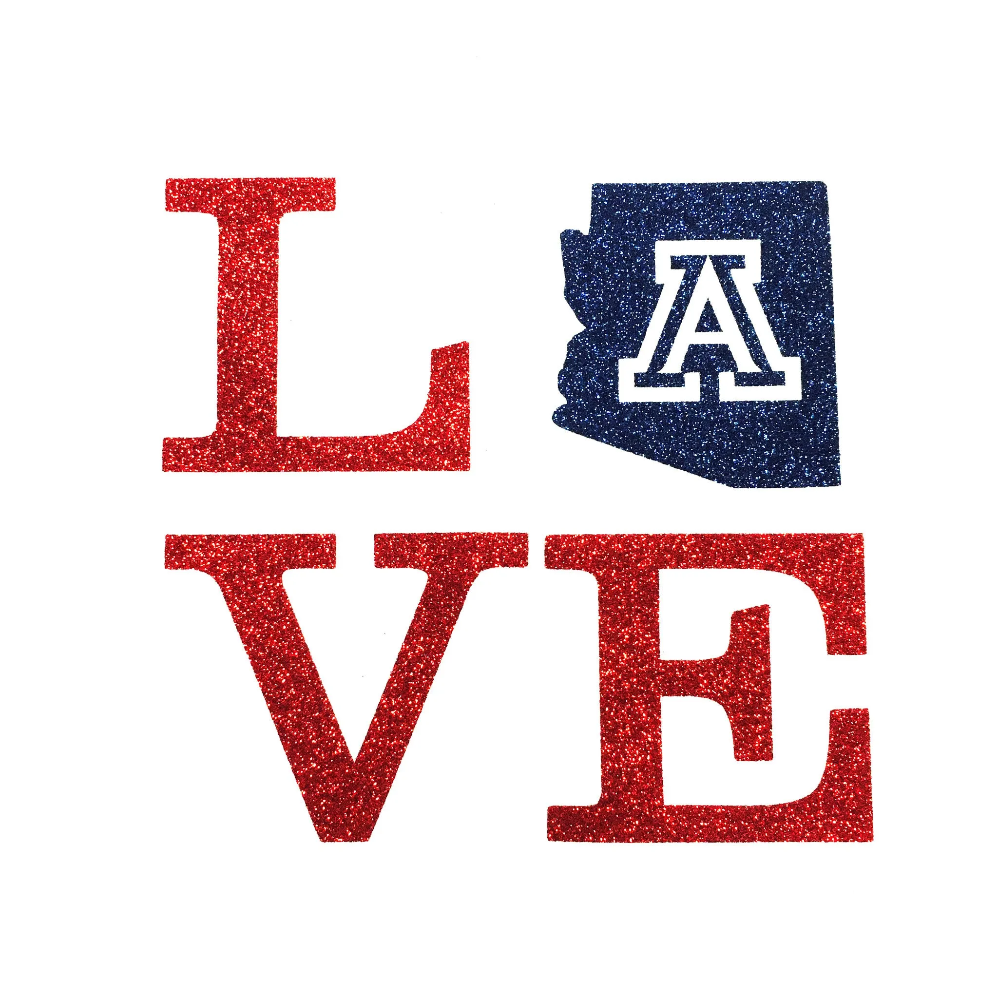 Love with Arizona Wildcats Glitter Shirt