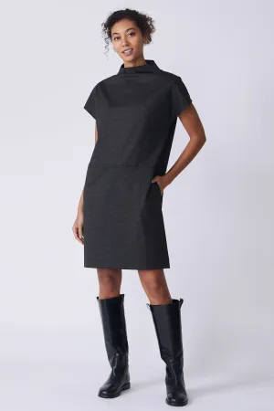 Maya Funnelneck Dress - Mini Check