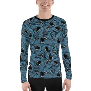 MENS Eco-friendly Shark Camo Rash Guard