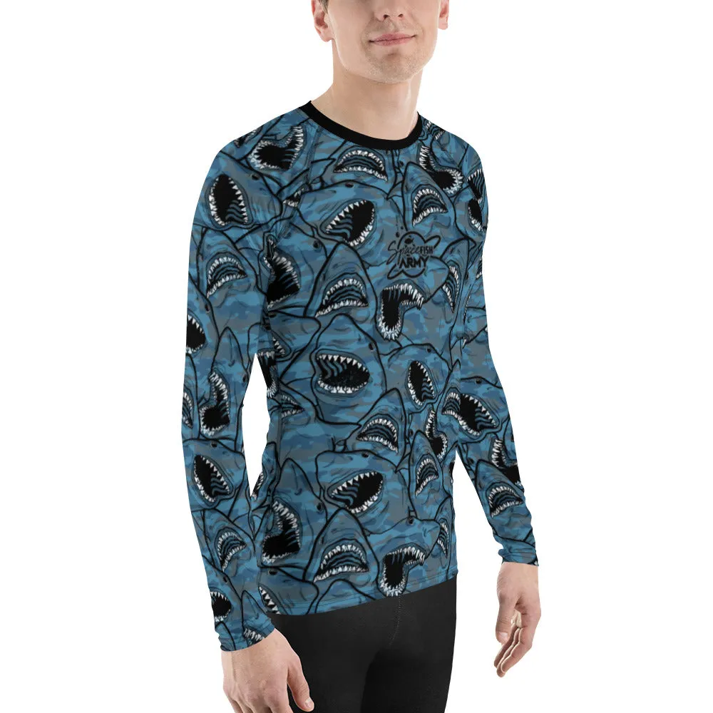 MENS Eco-friendly Shark Camo Rash Guard
