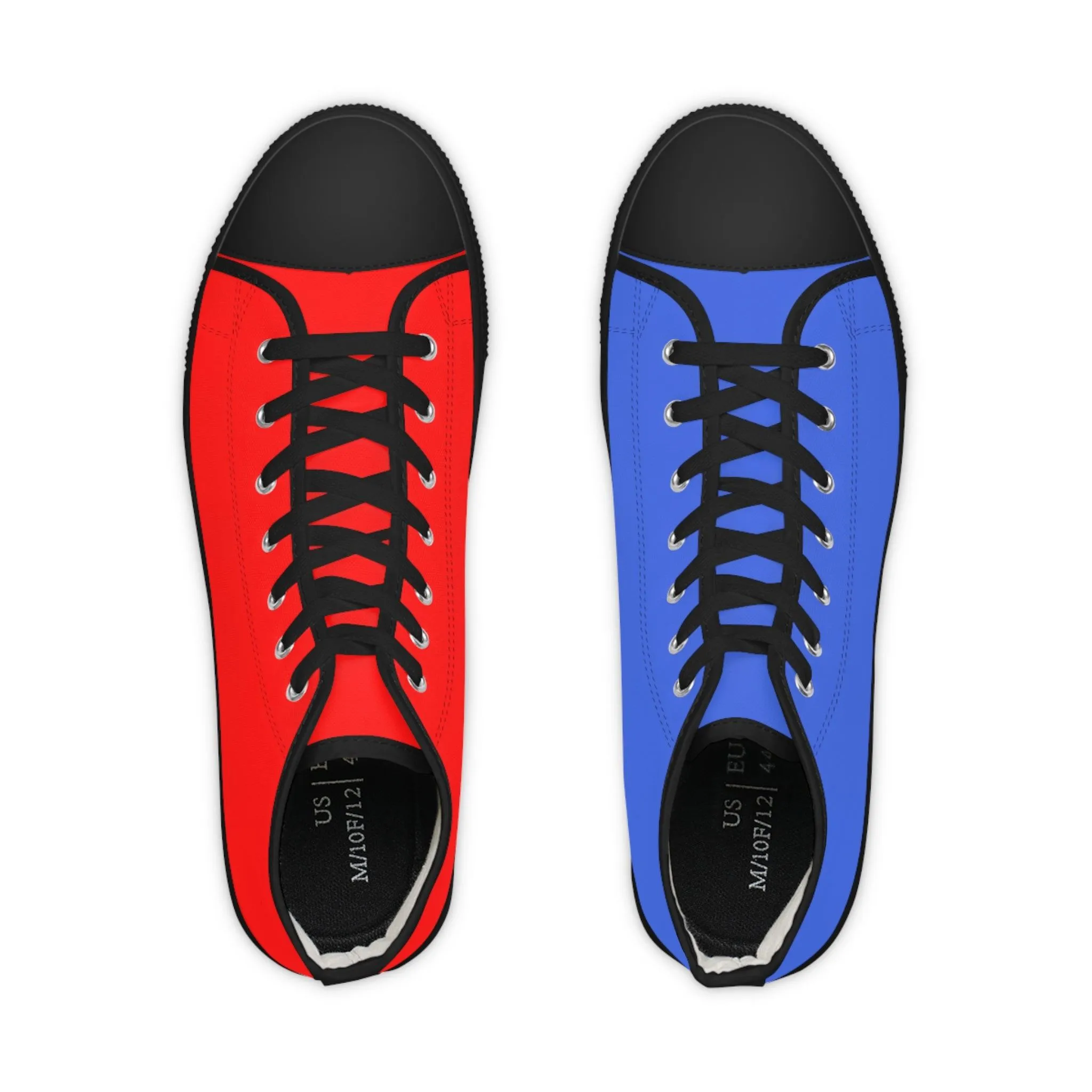 Men's Red & Blue Mismatched High Top Sneakers