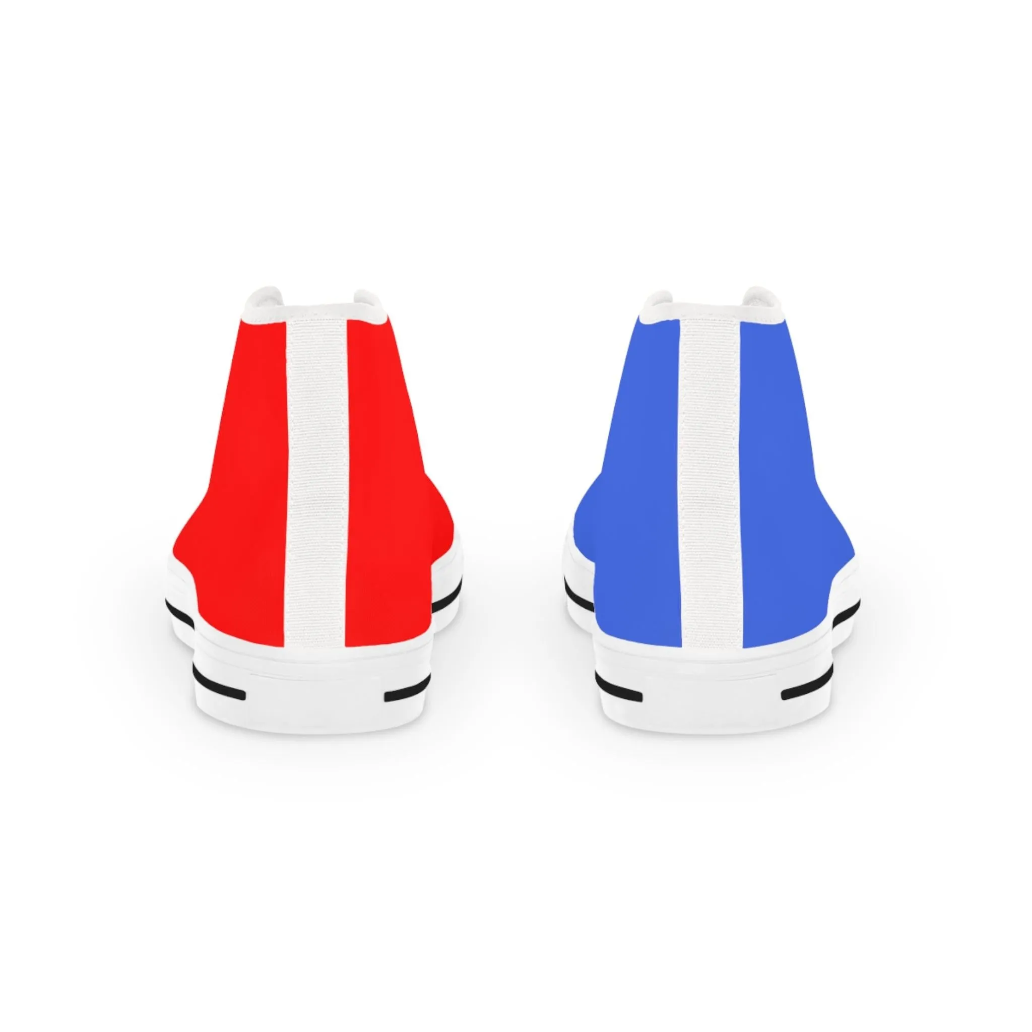 Men's Red & Blue Mismatched High Top Sneakers