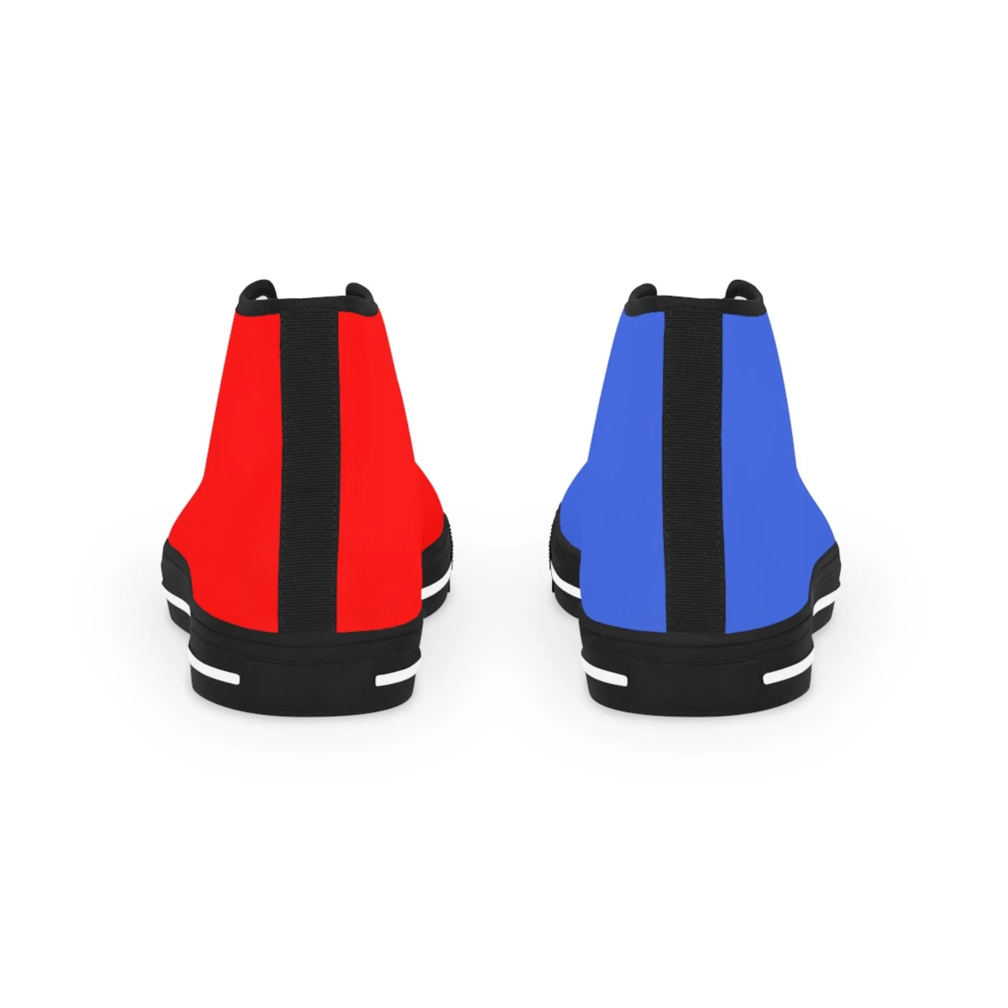 Men's Red & Blue Mismatched High Top Sneakers