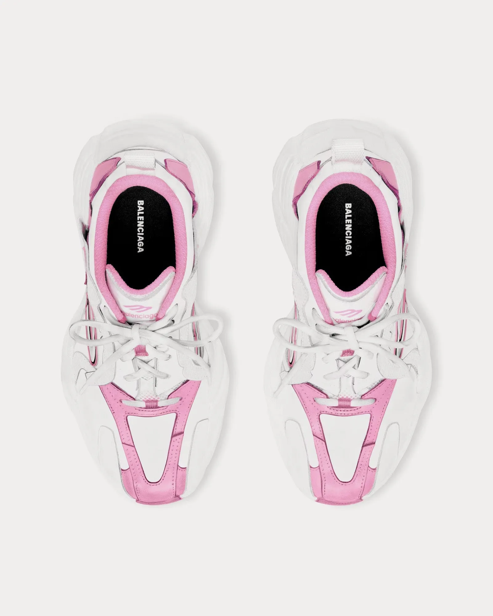 Monday Shoe Pink / Grey / White / Black Low Top Sneakers