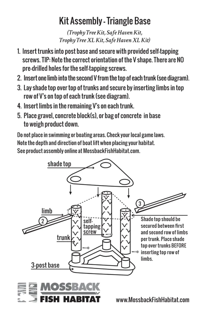 Mossback Fish Habitat Safe Haven XL Kit