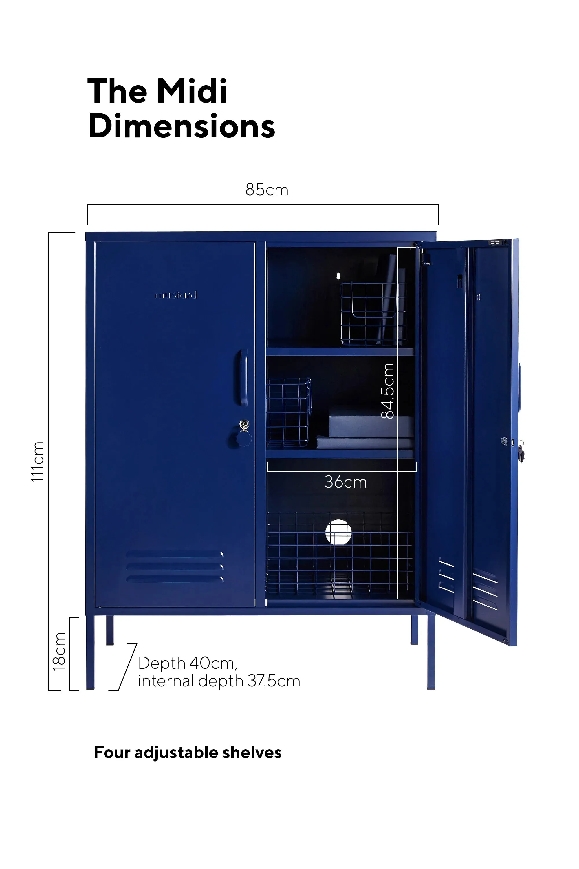 MUSTARD MADE LOCKER | The Midi | Navy