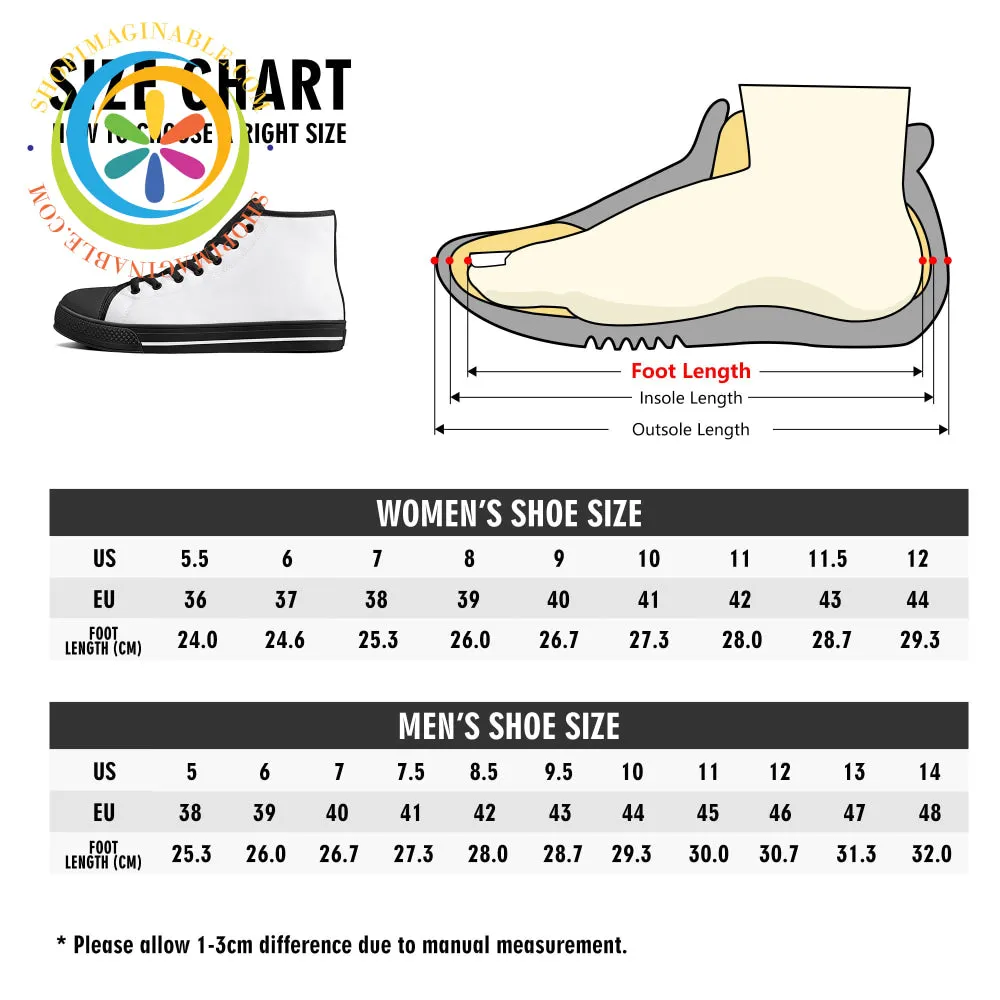 Mystical Abstract Ladies High Top Canvas Shoes