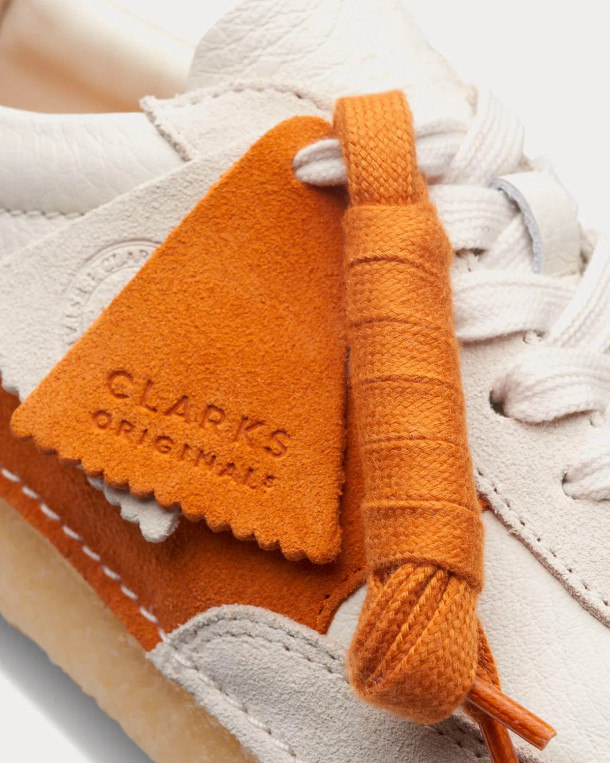 Natalie Run White / Orange Low Top Sneakers