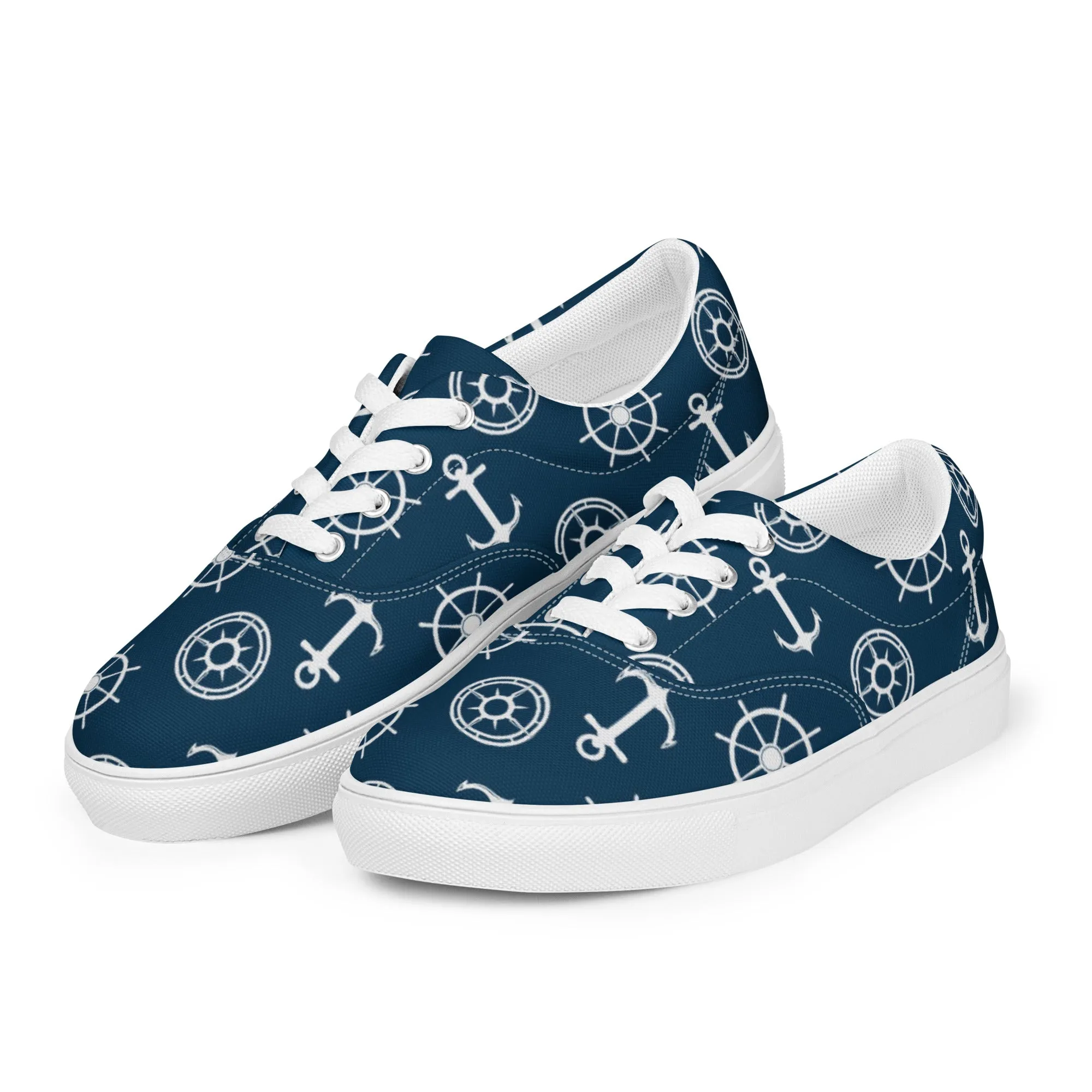 Nautical Design Women’s lace-up canvas shoes