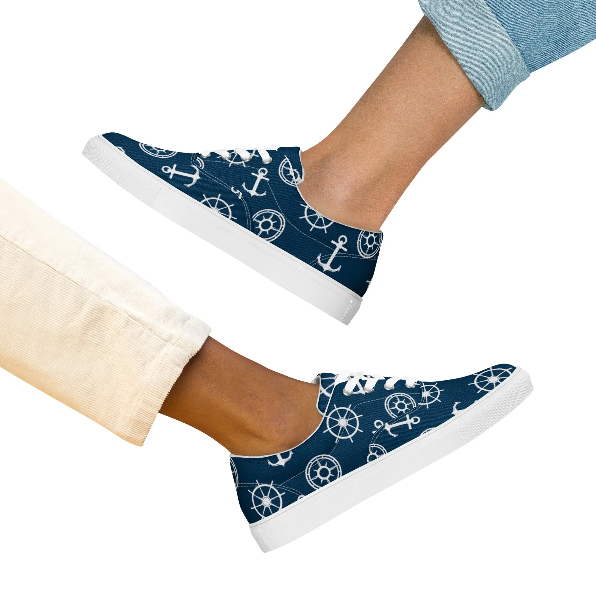 Nautical Design Women’s lace-up canvas shoes