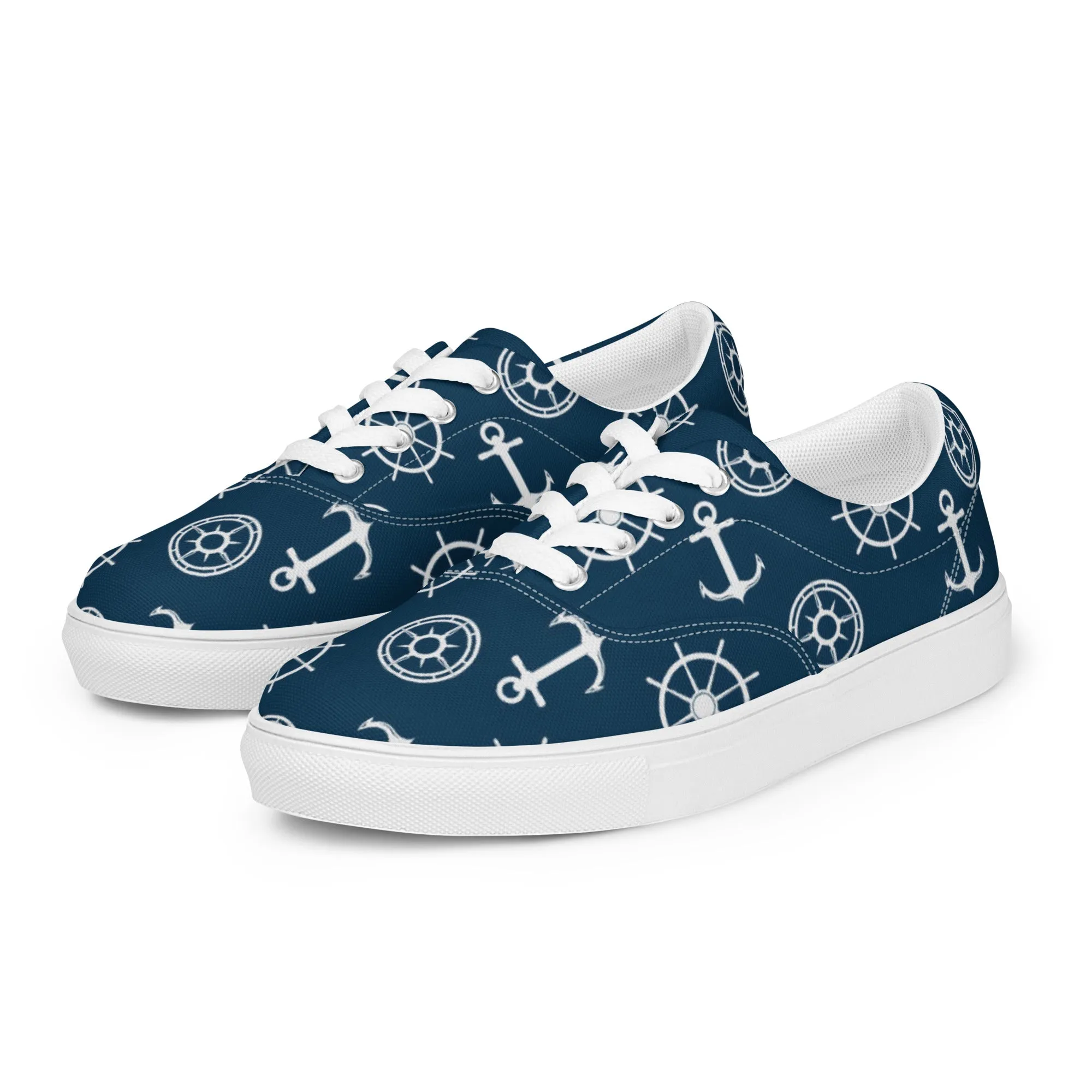 Nautical Design Women’s lace-up canvas shoes