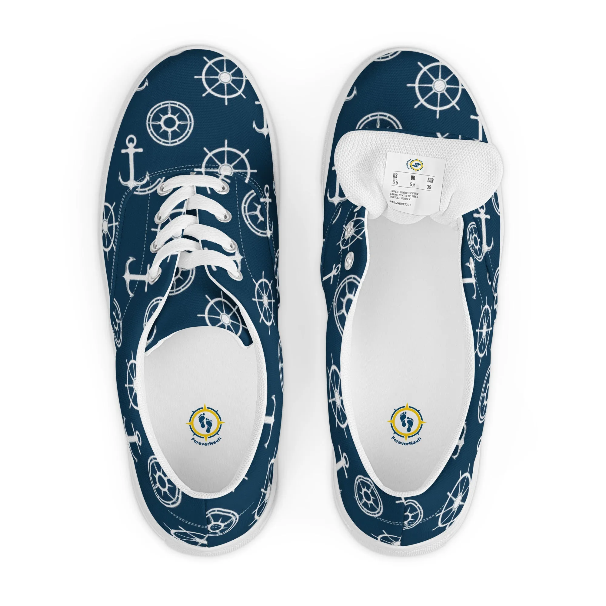 Nautical Design Women’s lace-up canvas shoes