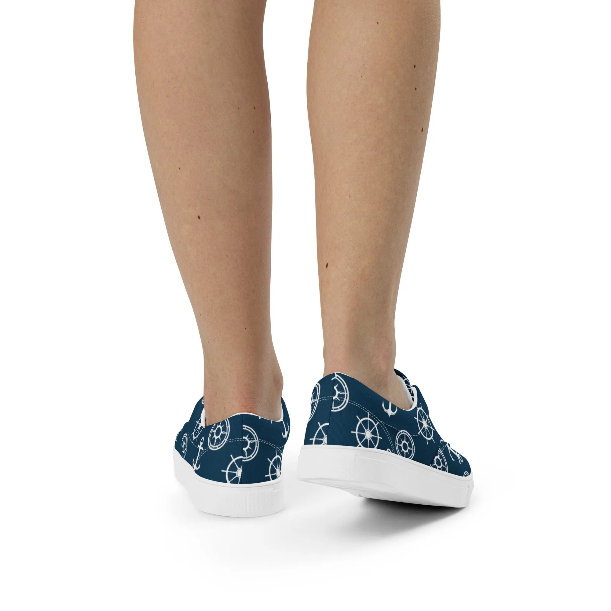 Nautical Design Women’s lace-up canvas shoes