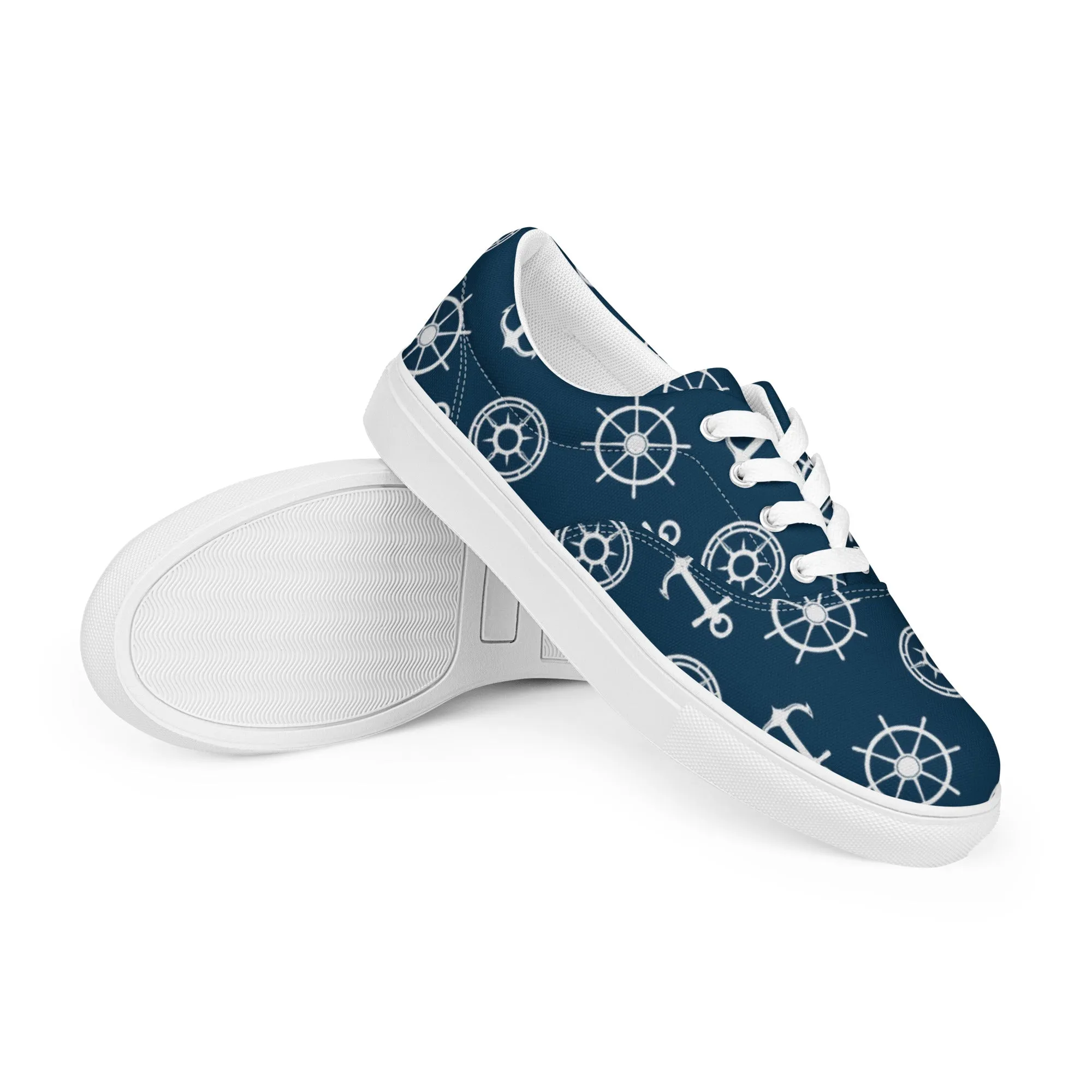 Nautical Design Women’s lace-up canvas shoes