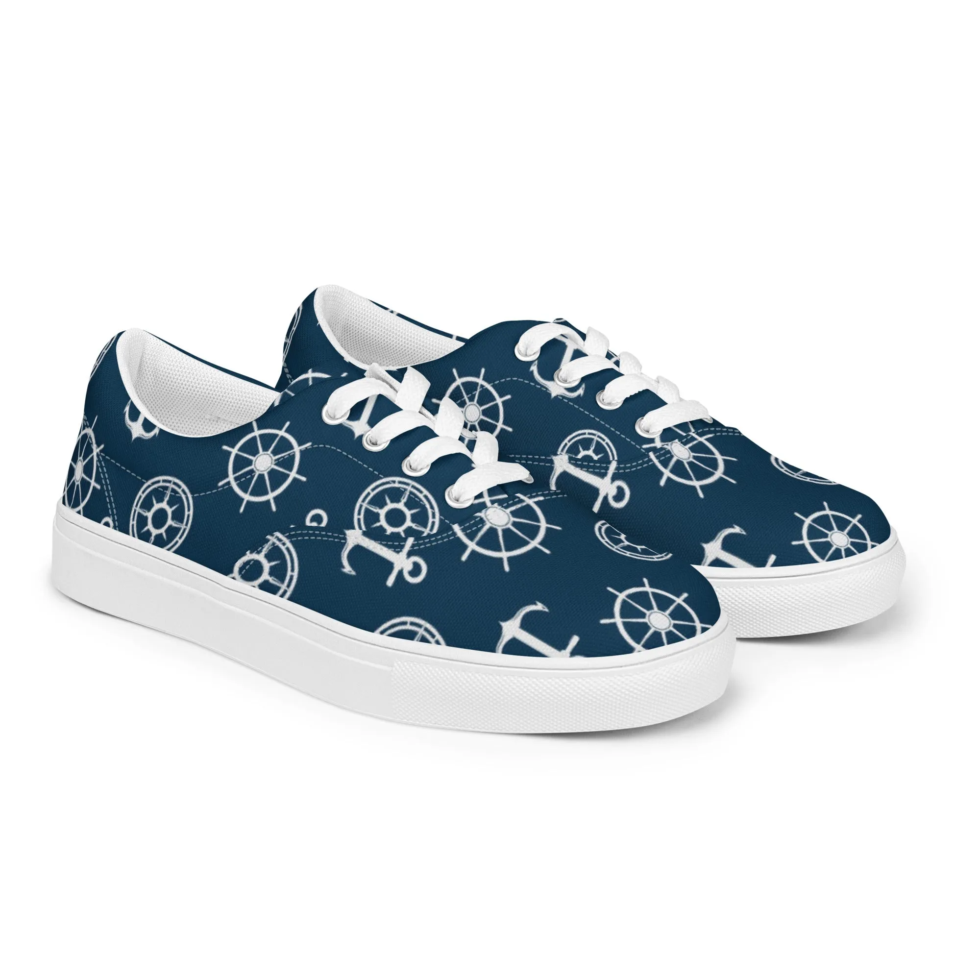 Nautical Design Women’s lace-up canvas shoes