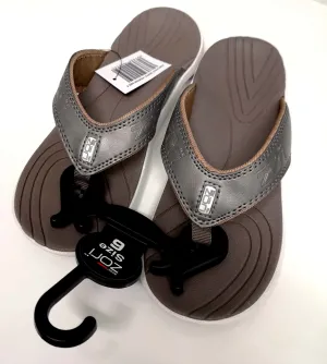 Neat Zori Sandals Size 10 White/Pewter