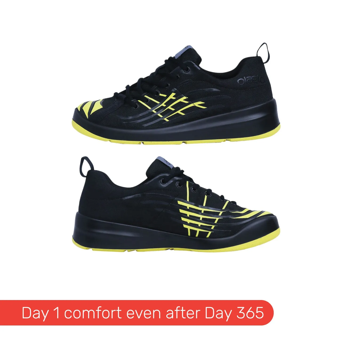 Nova Men's Sports Shoes - Black / Yellow