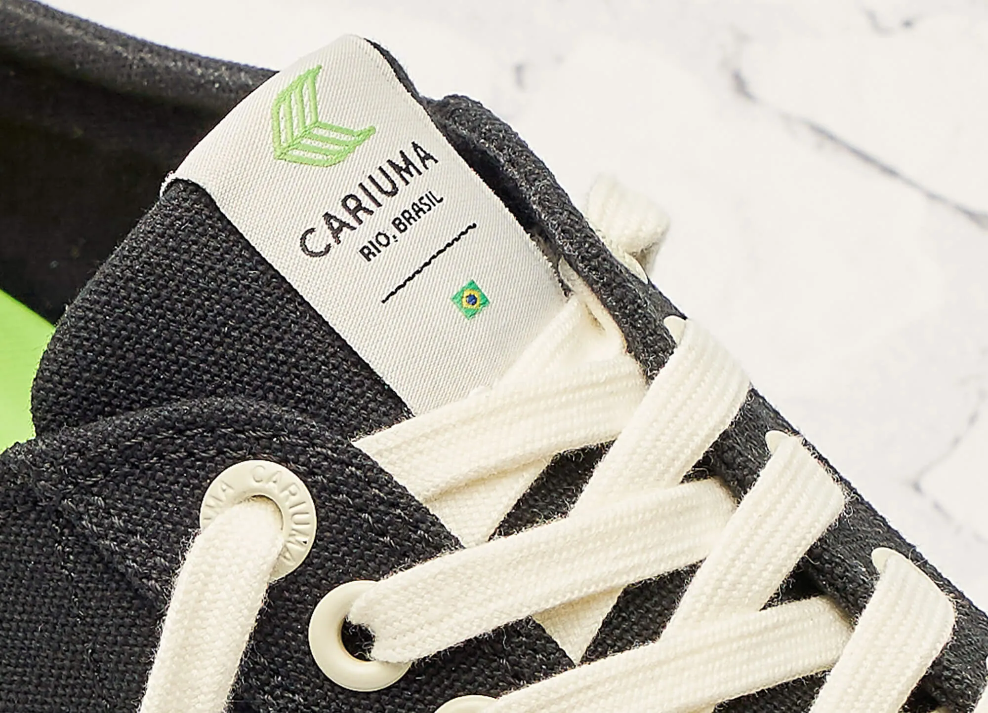 OCA Low Stripe Black Canvas Sneaker Women