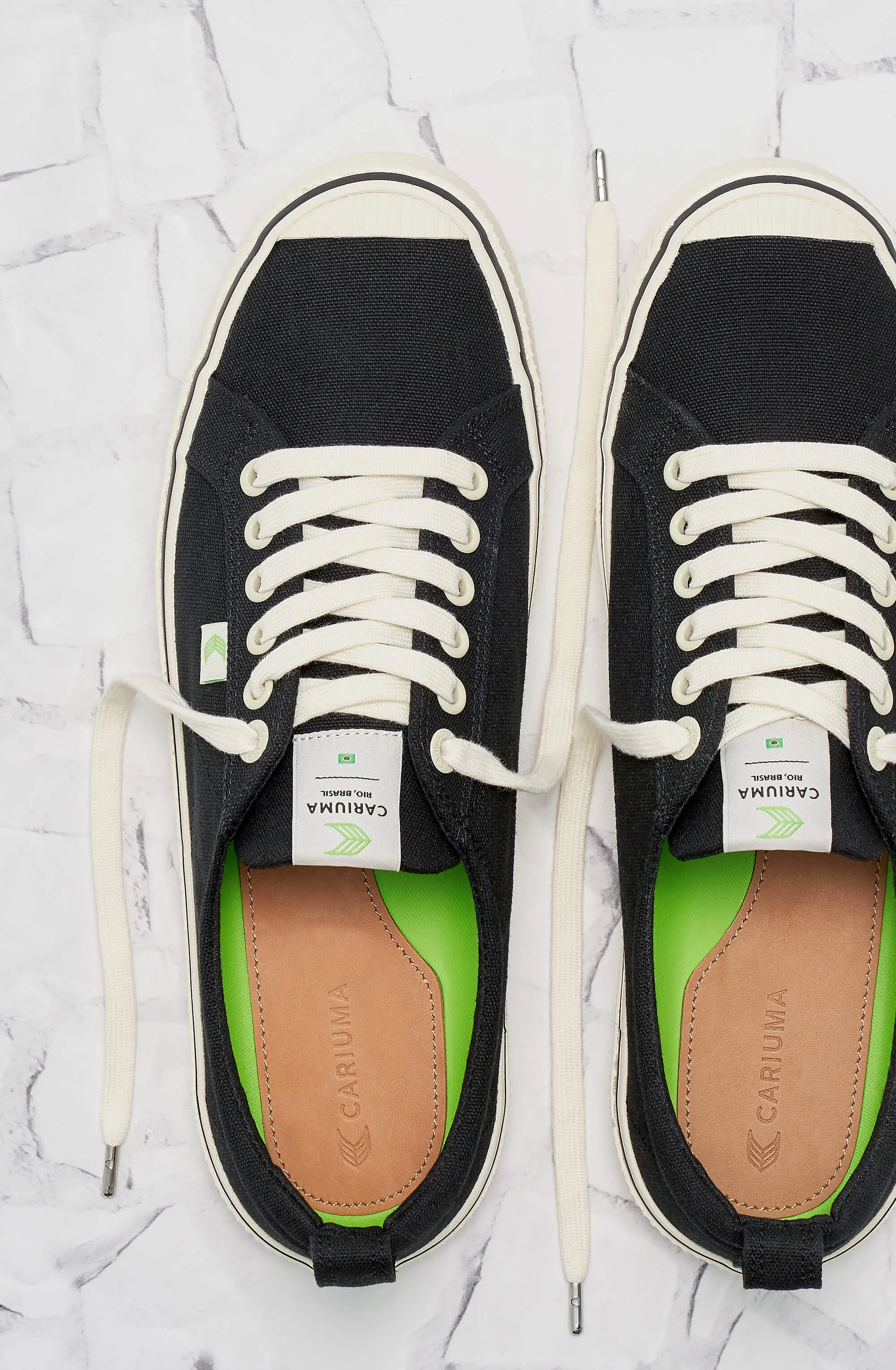OCA Low Stripe Black Canvas Sneaker Women