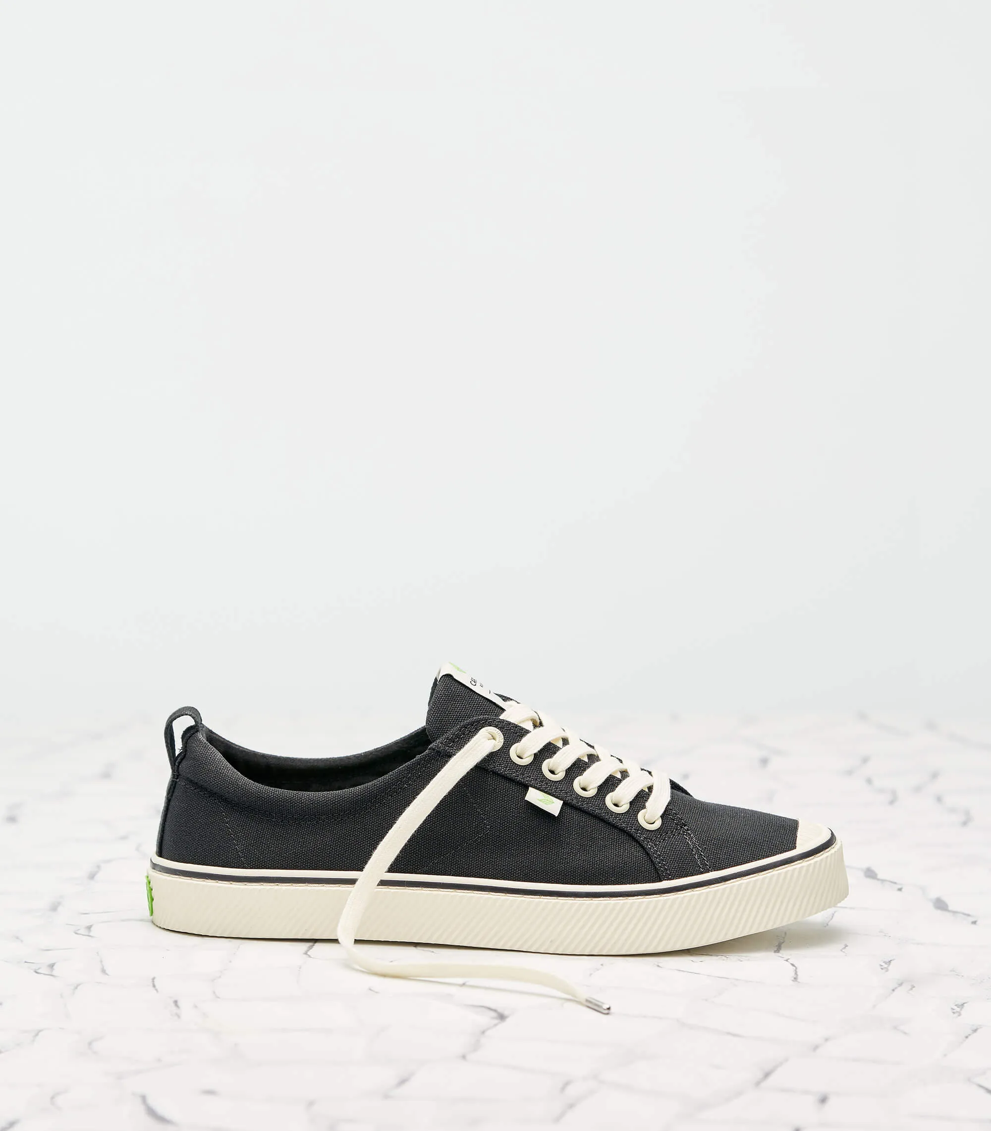 OCA Low Stripe Black Canvas Sneaker Women