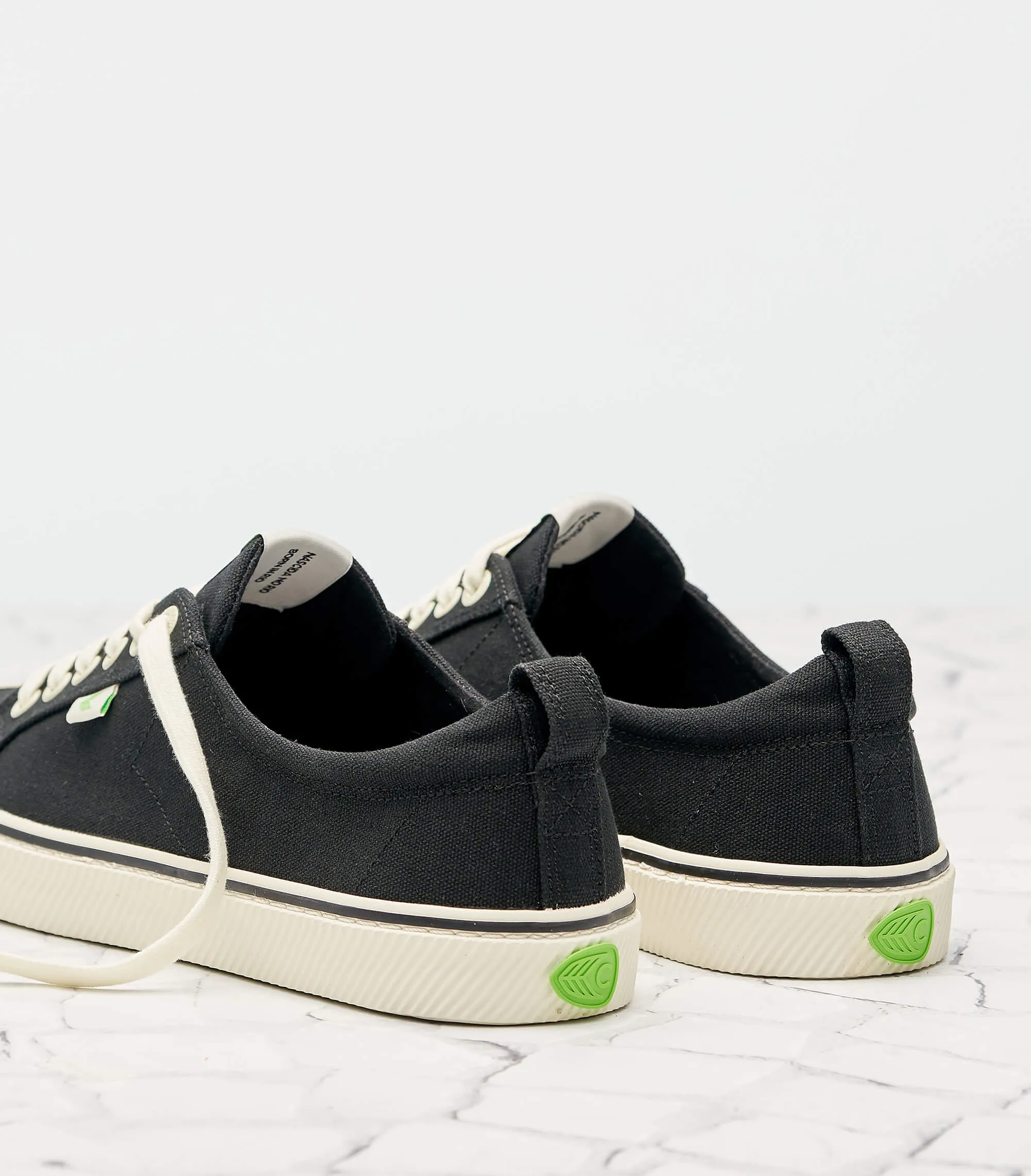OCA Low Stripe Black Canvas Sneaker Women