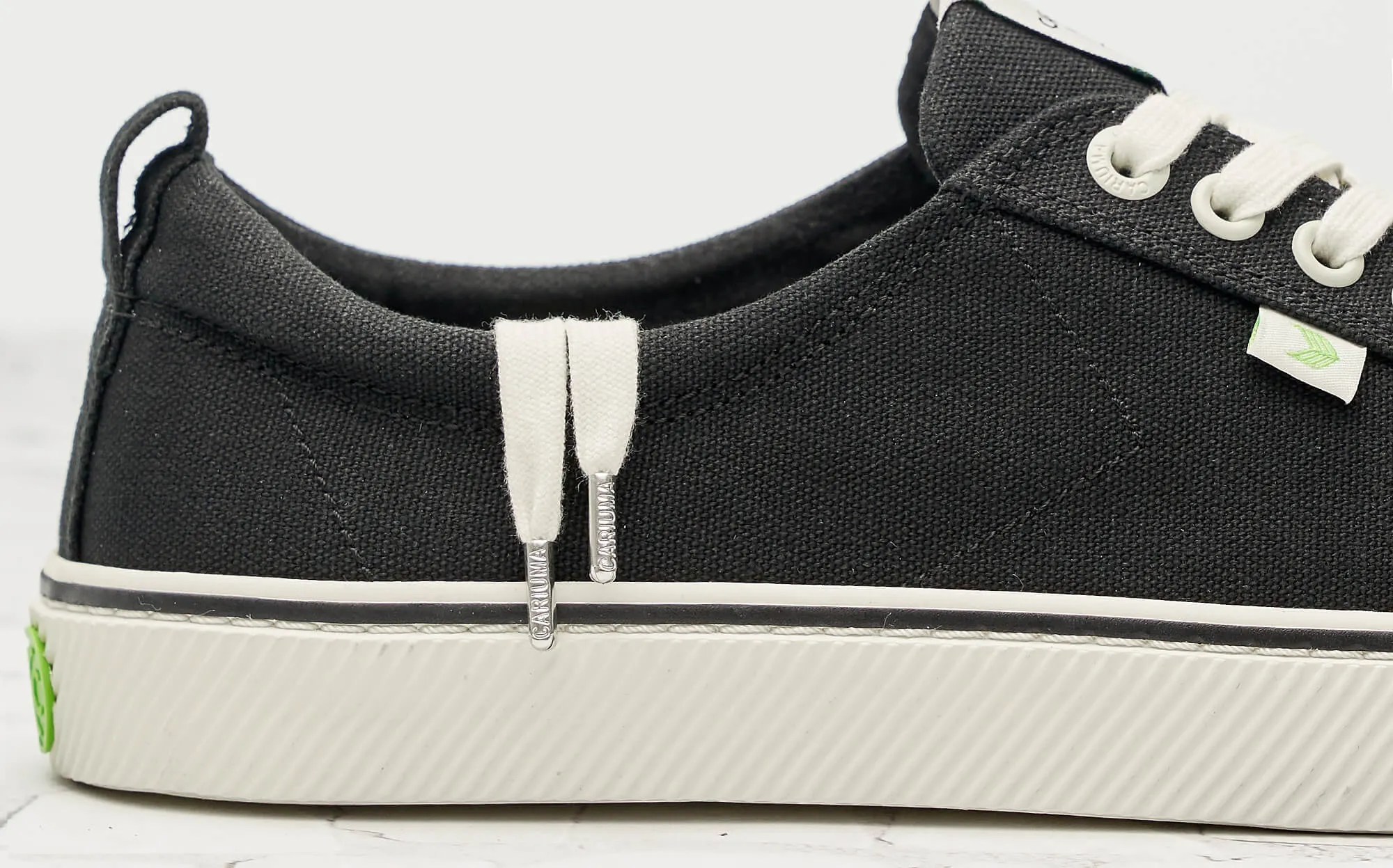 OCA Low Stripe Black Canvas Sneaker Women