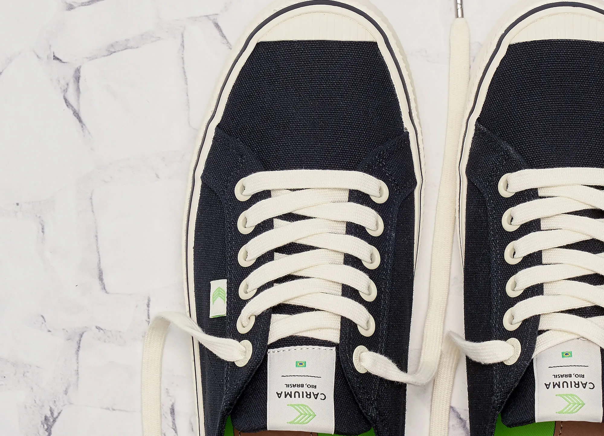 OCA Low Stripe Black Canvas Sneaker Women