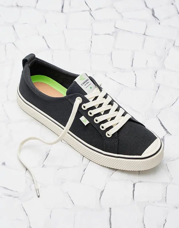 OCA Low Stripe Black Canvas Sneaker Women
