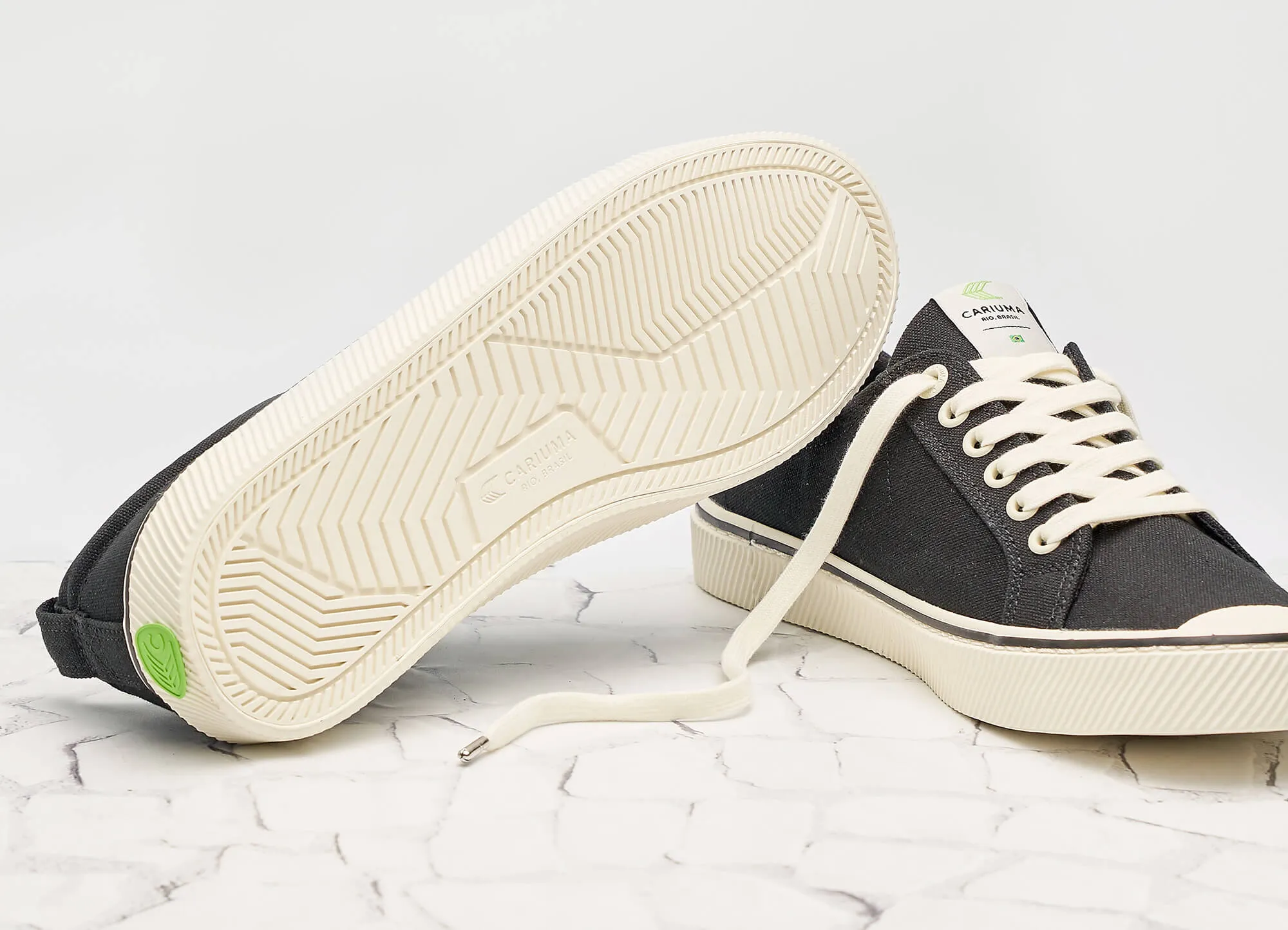 OCA Low Stripe Black Canvas Sneaker Women